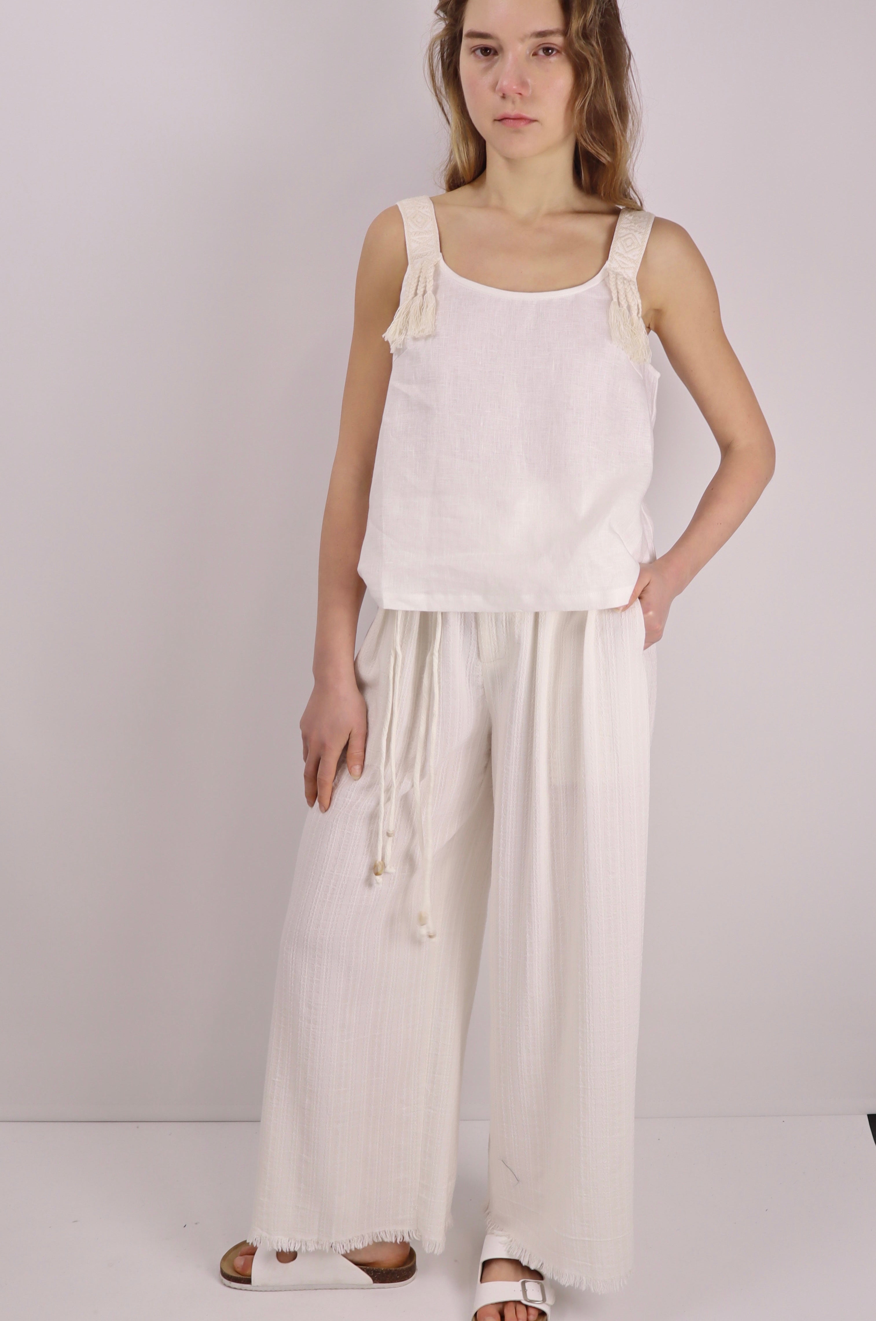 Harbor Breeze Linen Pant|Grey