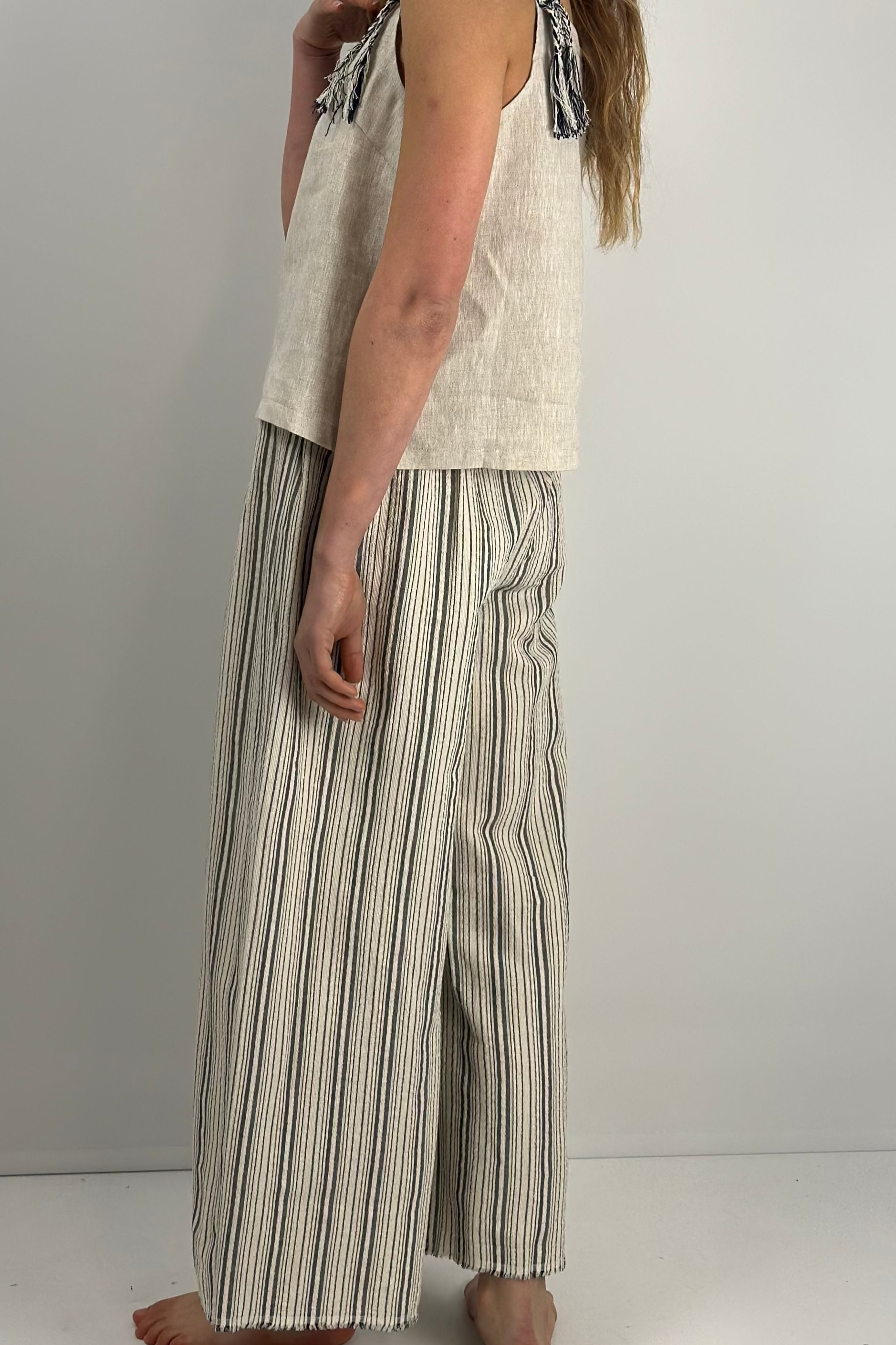 Harbor Breeze Linen Pant|White
