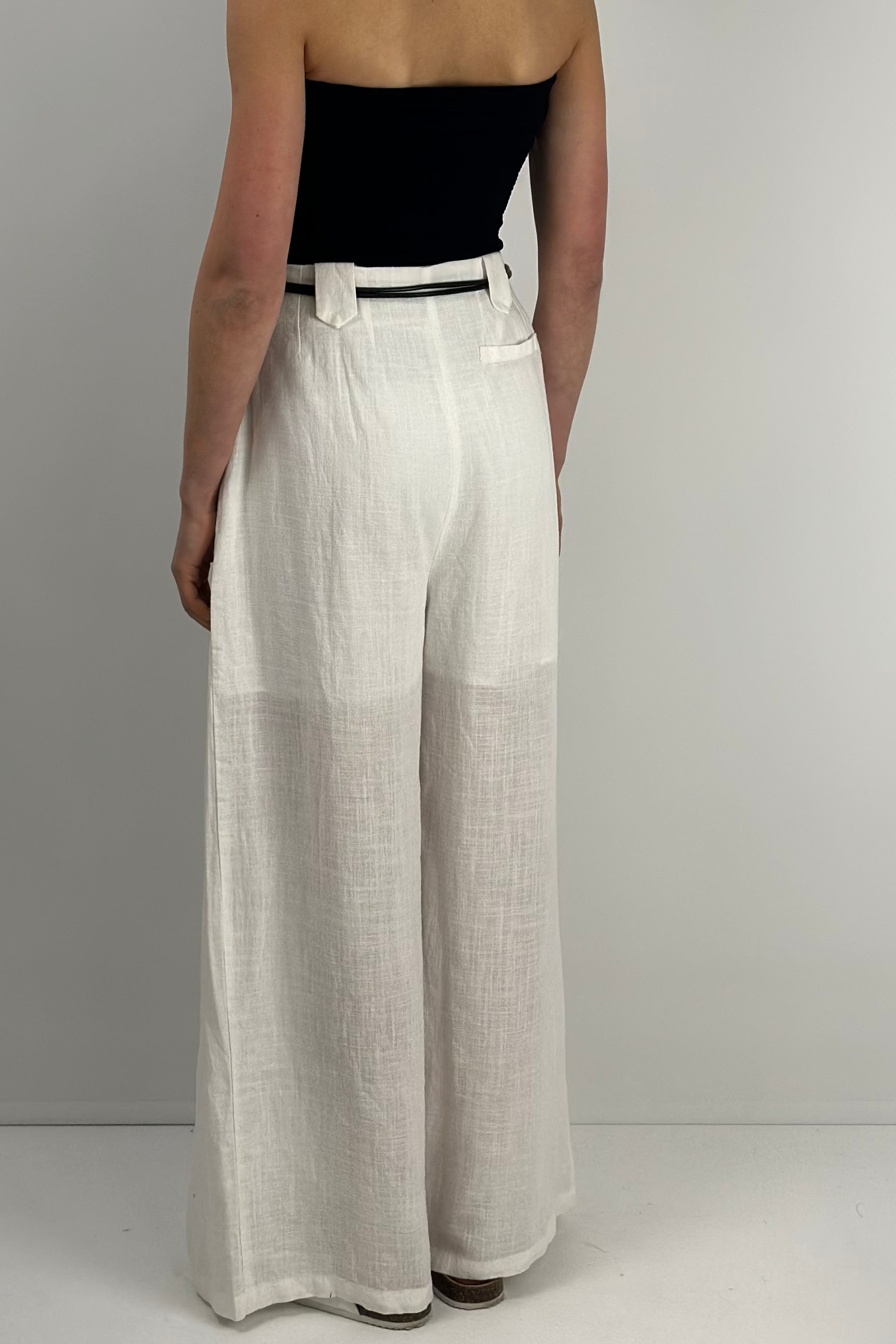 Linda Wide-Leg Pants with Belt