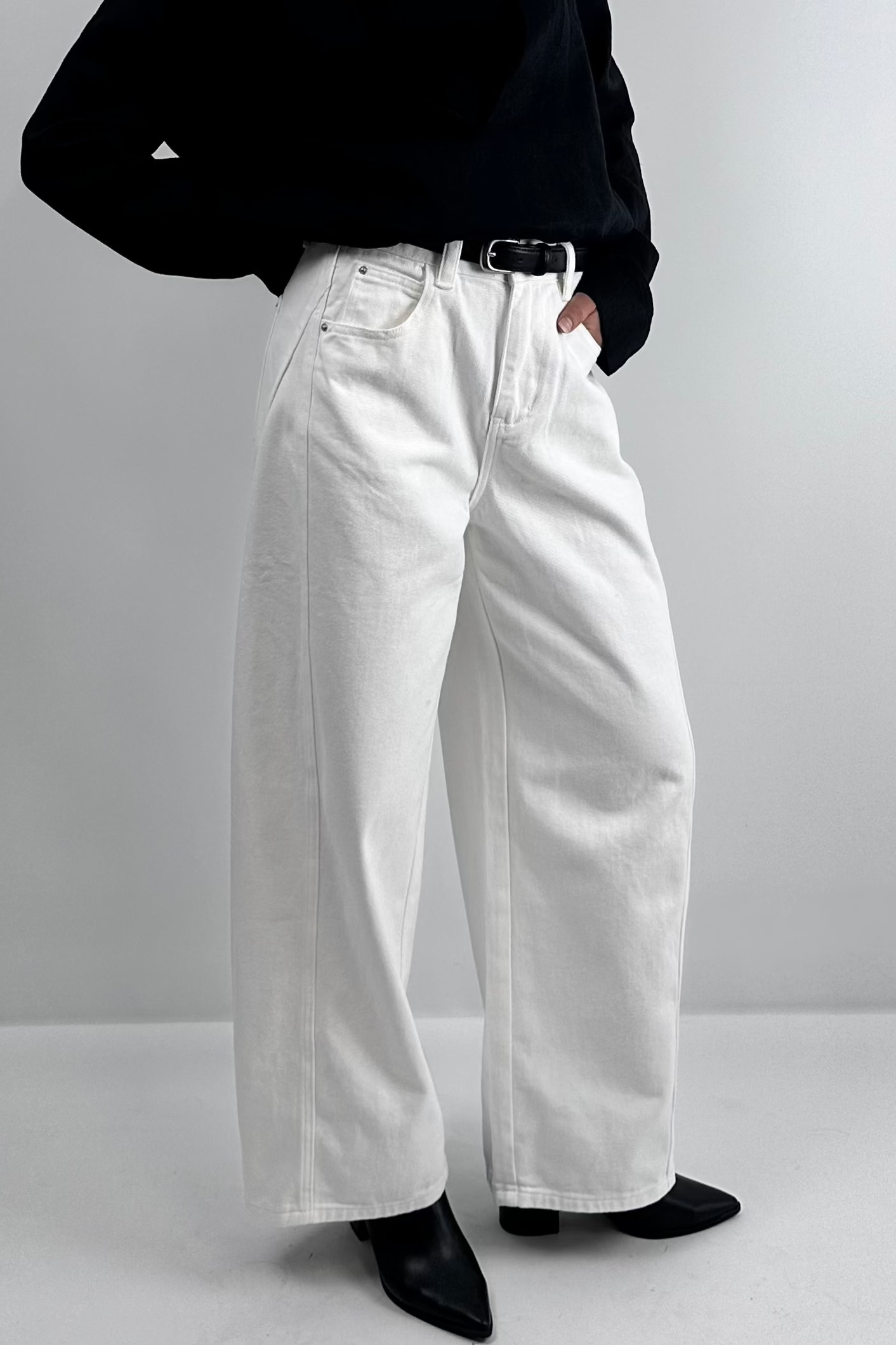 Barrel-leg Jeans|Blue