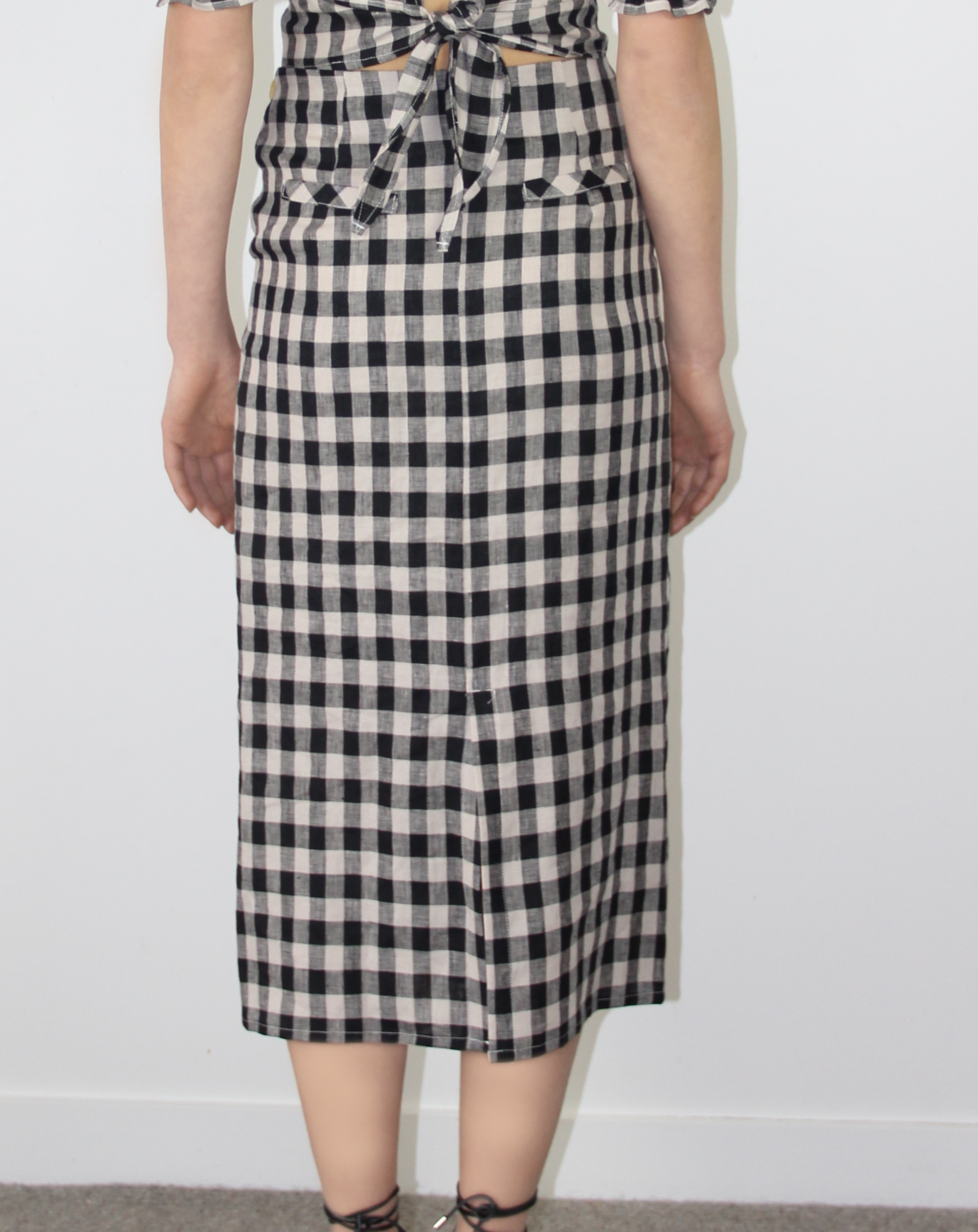 Asymmetric Wrap Midi Skirt