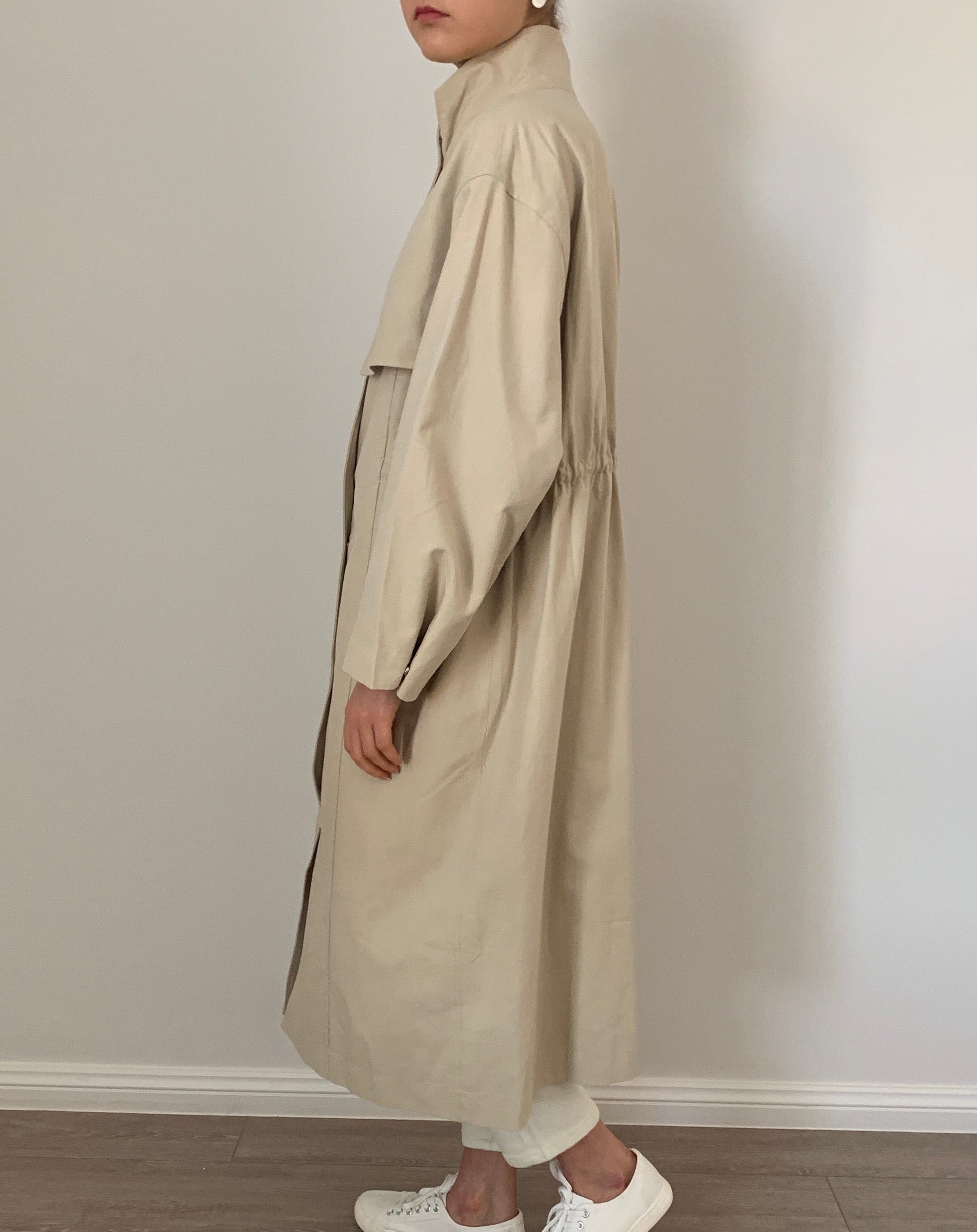 Cotton Blended Trench Coat
