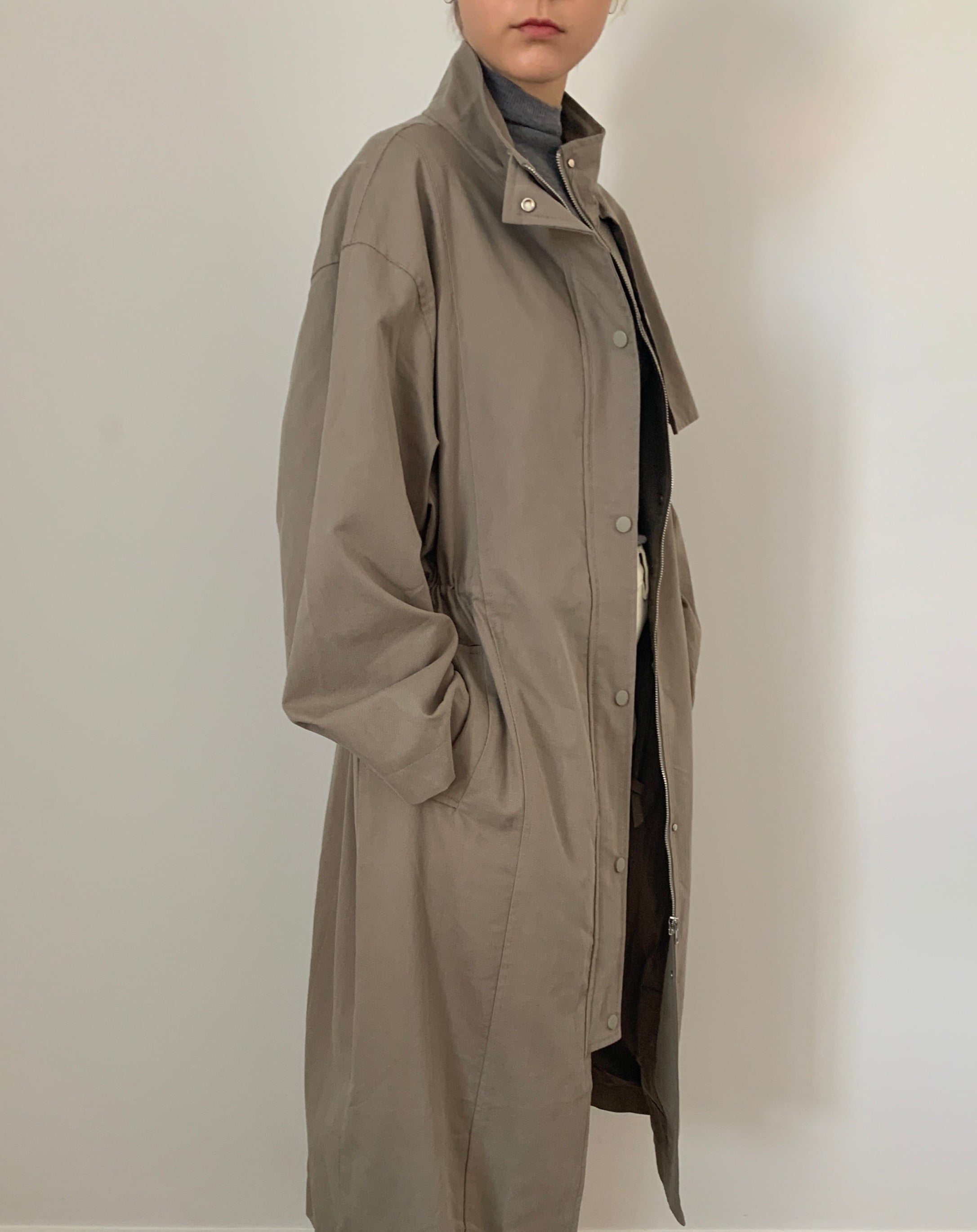 Cotton Blended Trench Coat