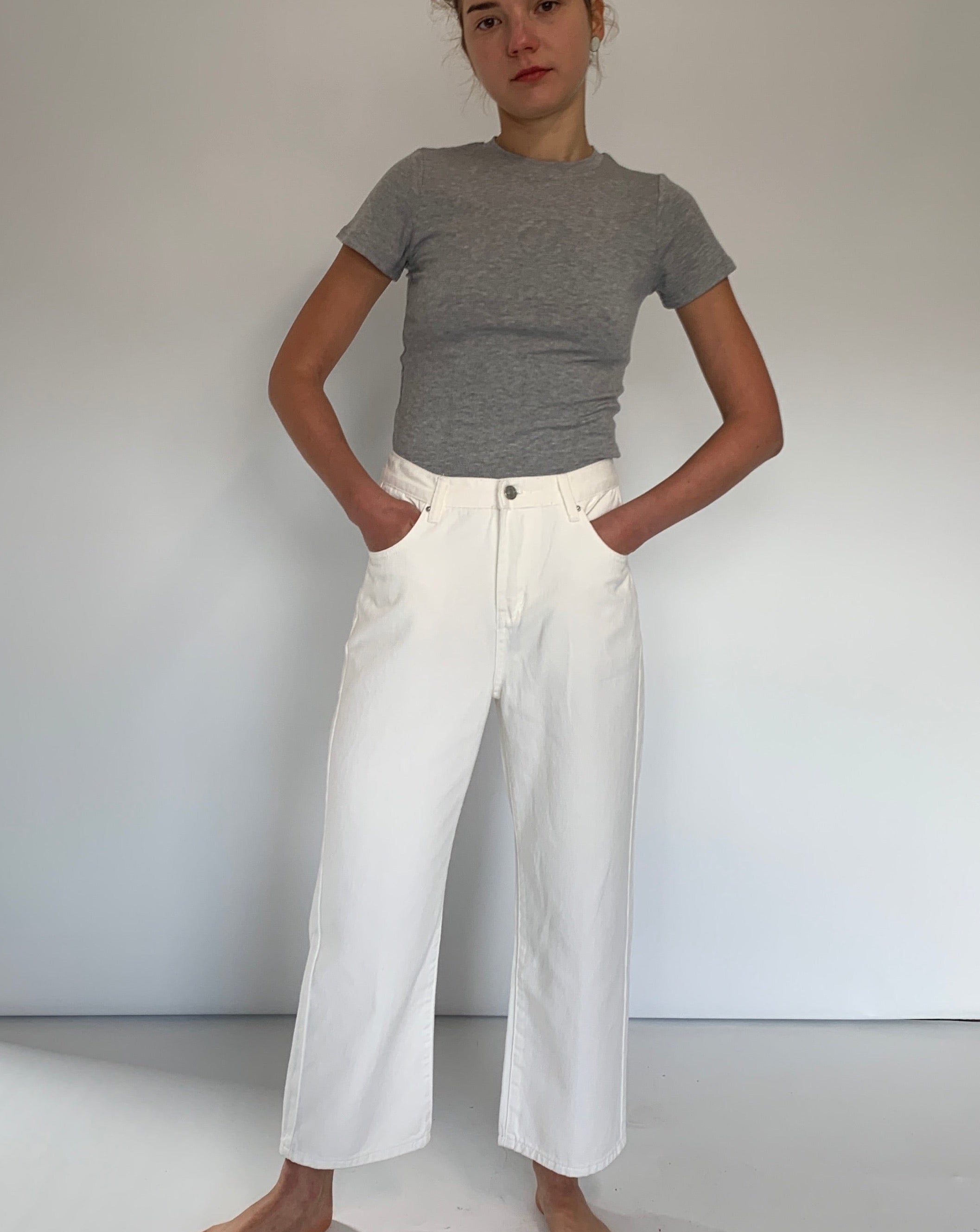 Denim Straight Leg Pant