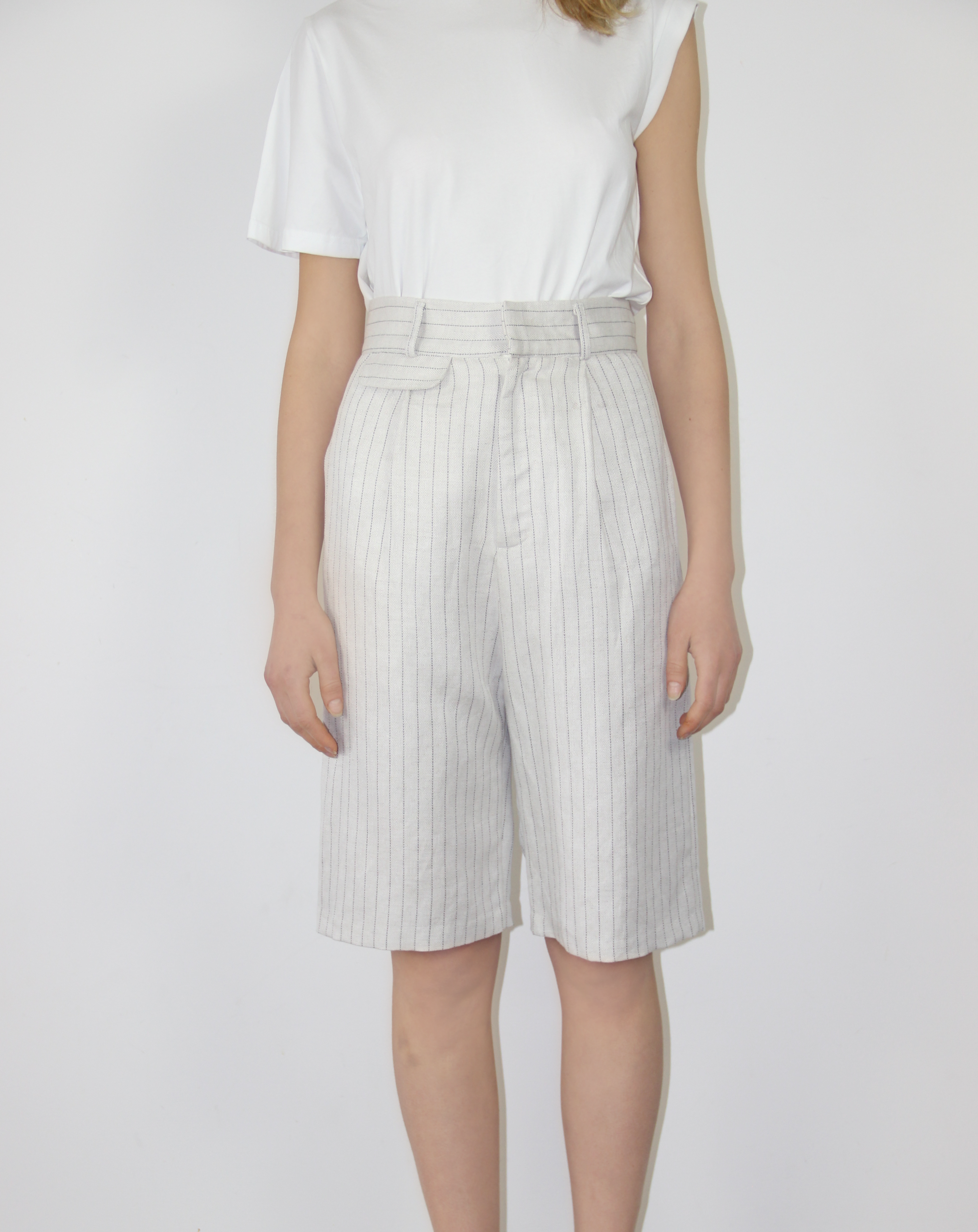 Linen-Blend Bermuda Shorts