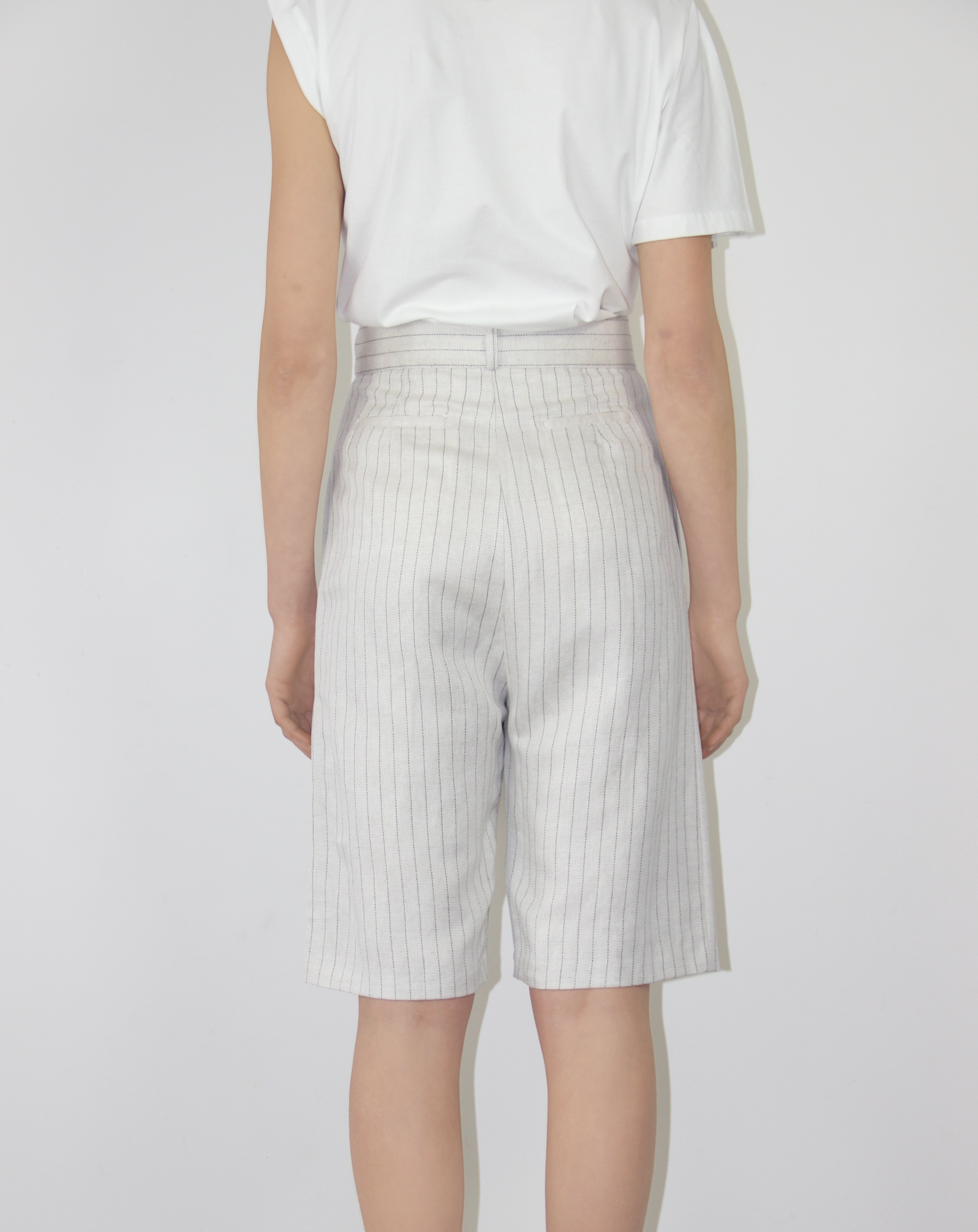 Linen-Blend Bermuda Shorts