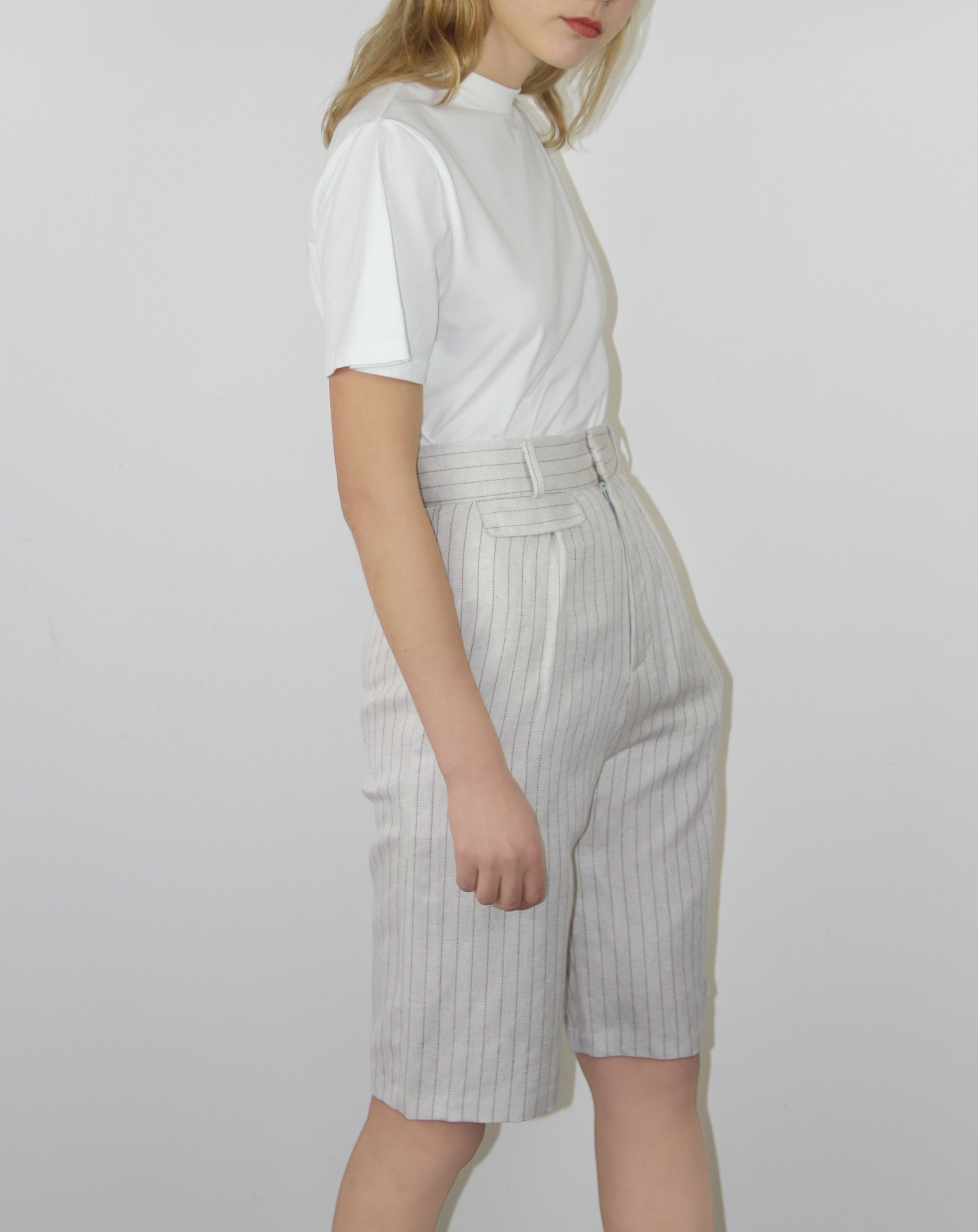 Linen-Blend Bermuda Shorts