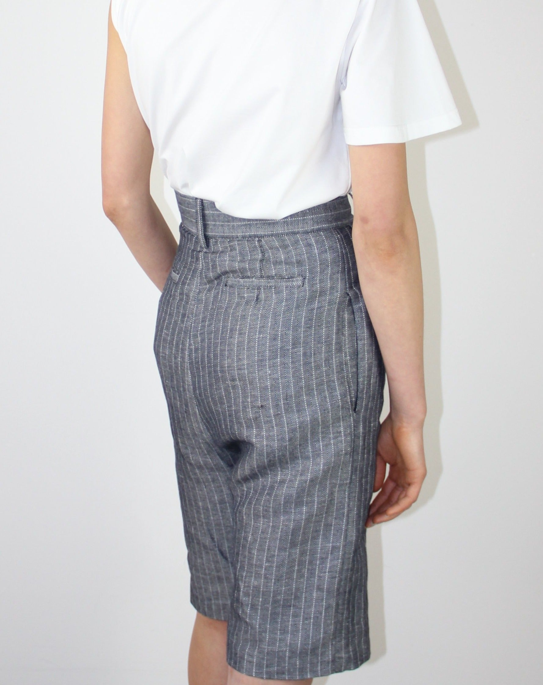 Linen-Blend Bermuda Shorts