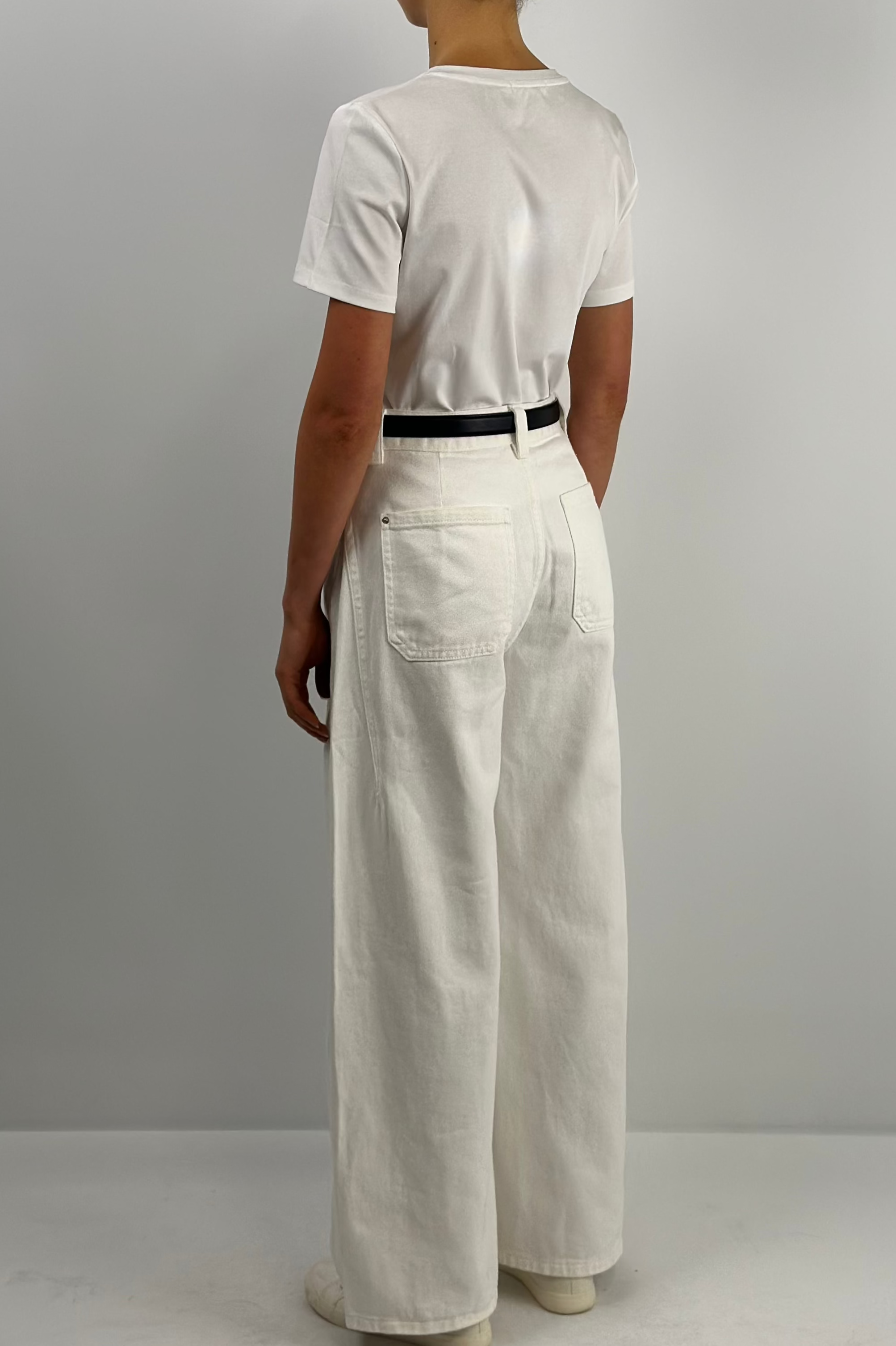 Barrel-leg Jeans|White