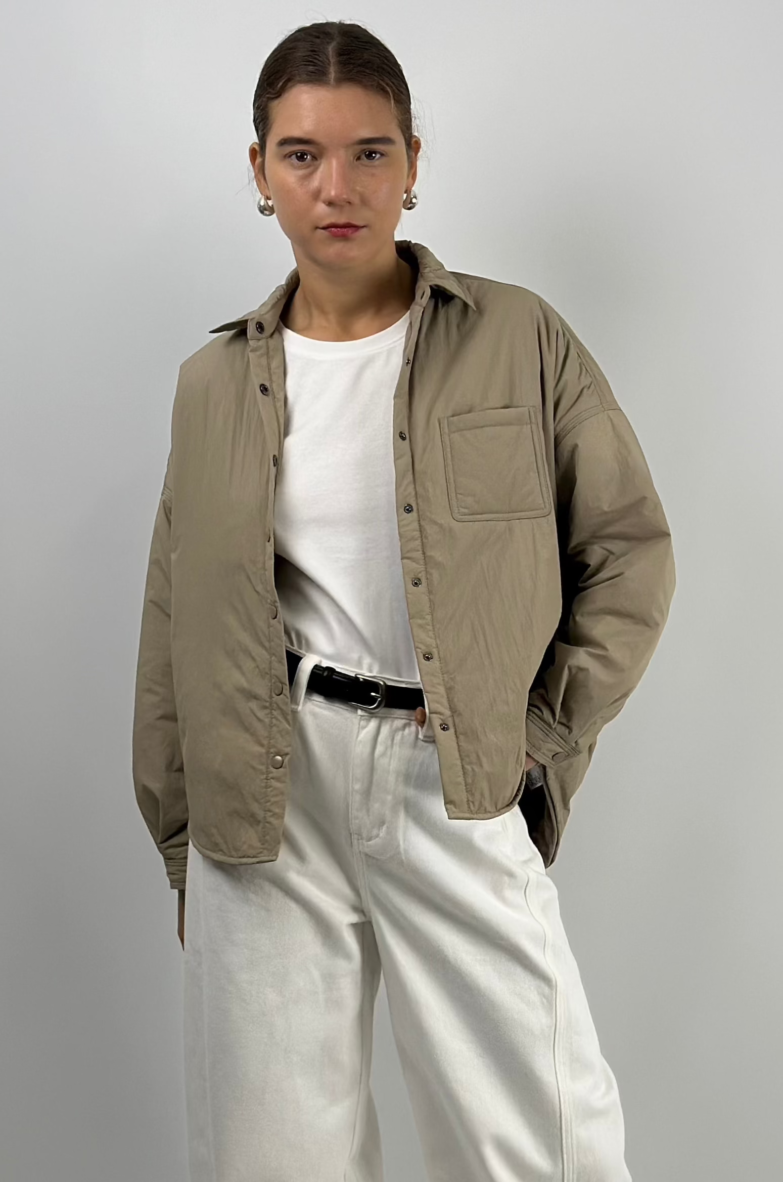 lightweight jacket in khaki