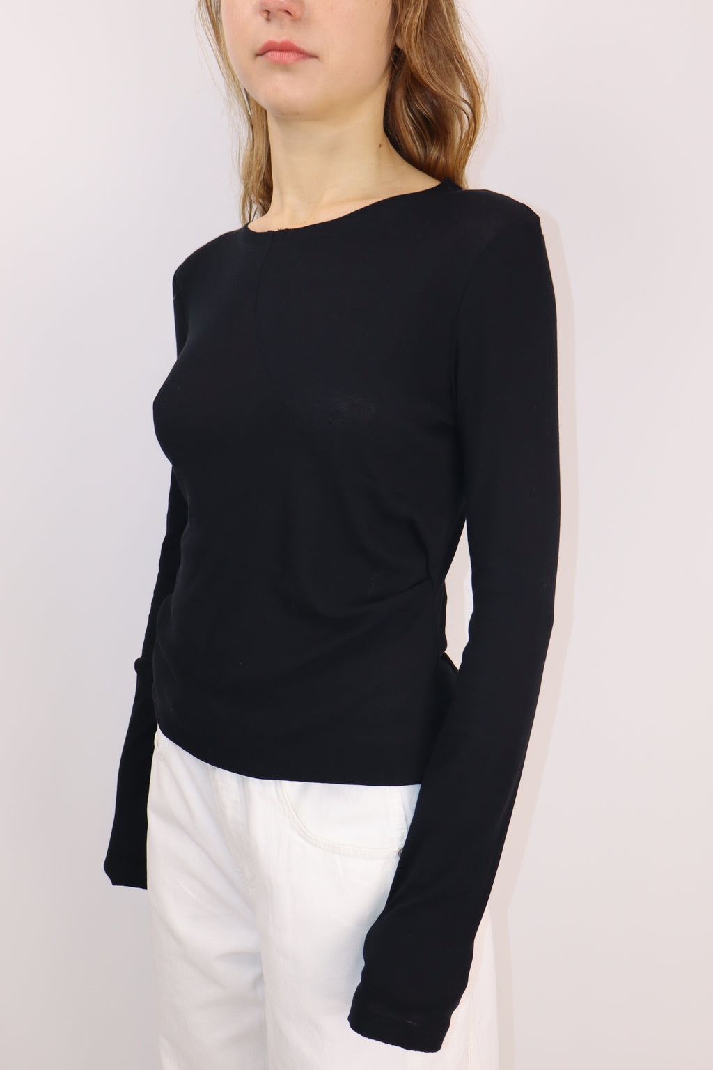 Emma Asymmetrical Seam Top/Midnight