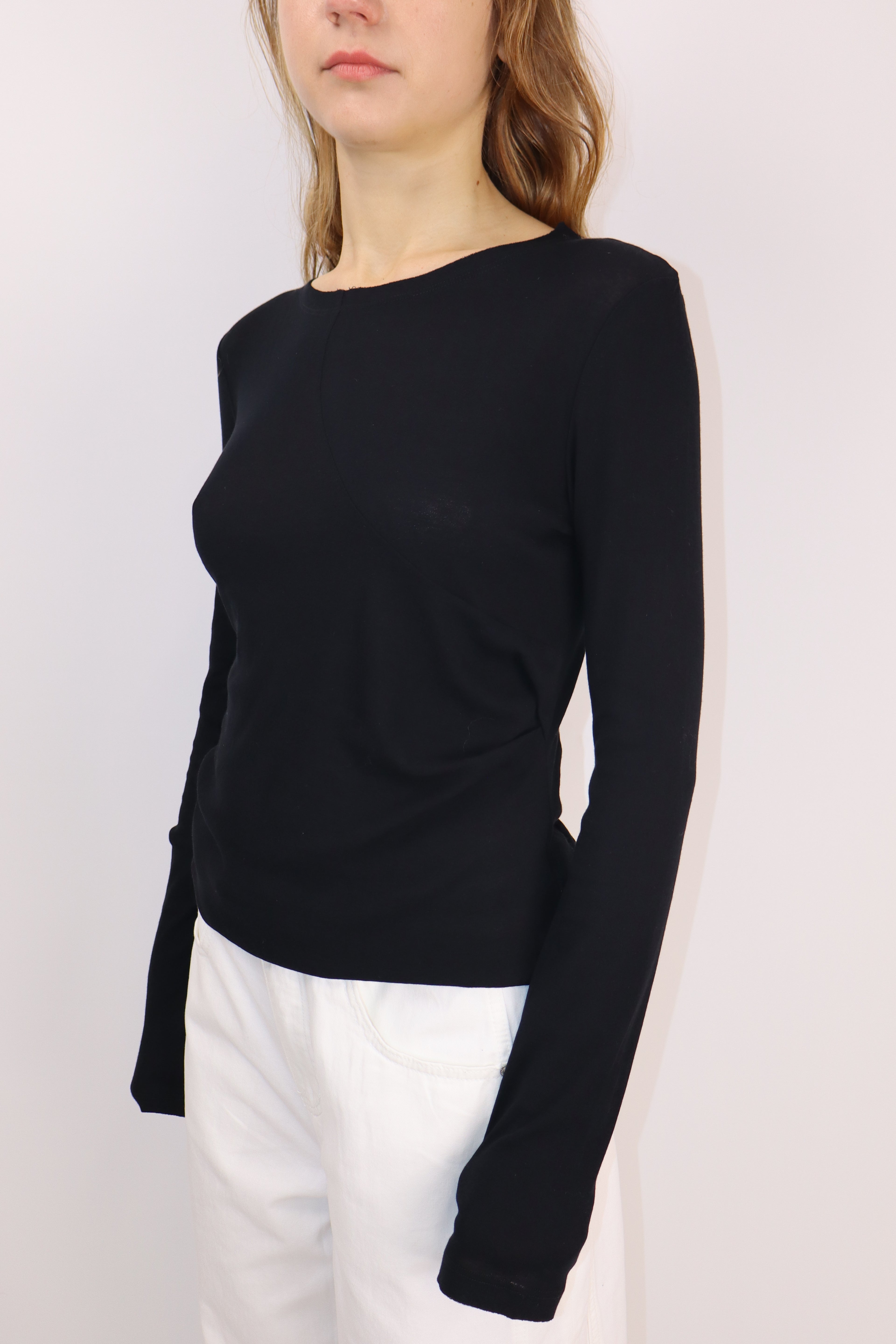 Emma Asymmetrical Seam Top/Midnight