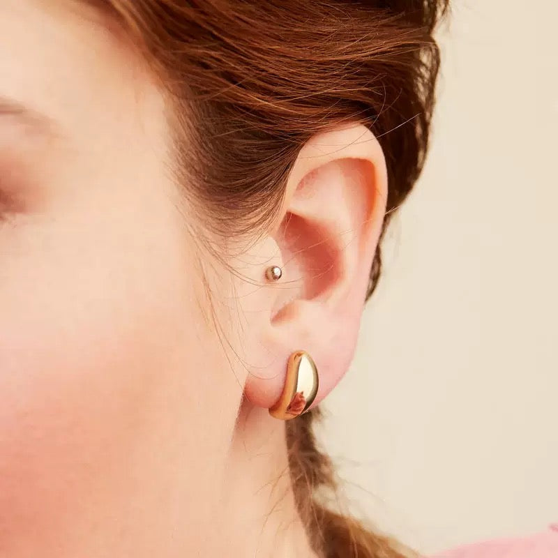 Molten Teardrop Studs