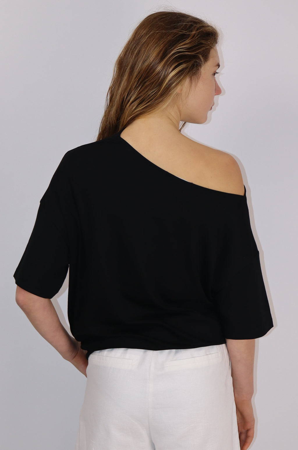 Ally Off-Shoulder Top|Black