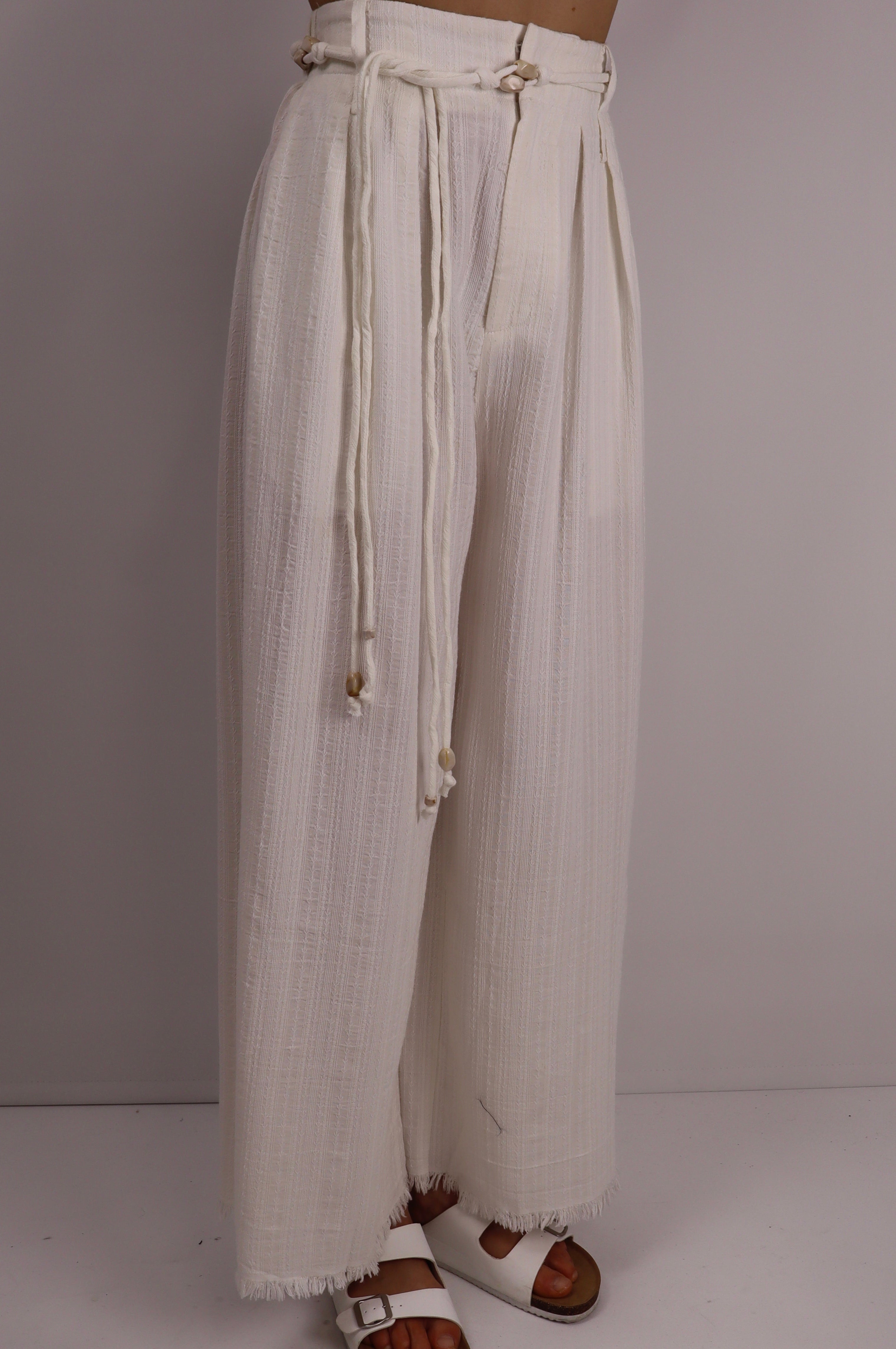 Harbor Breeze Linen Pant|White