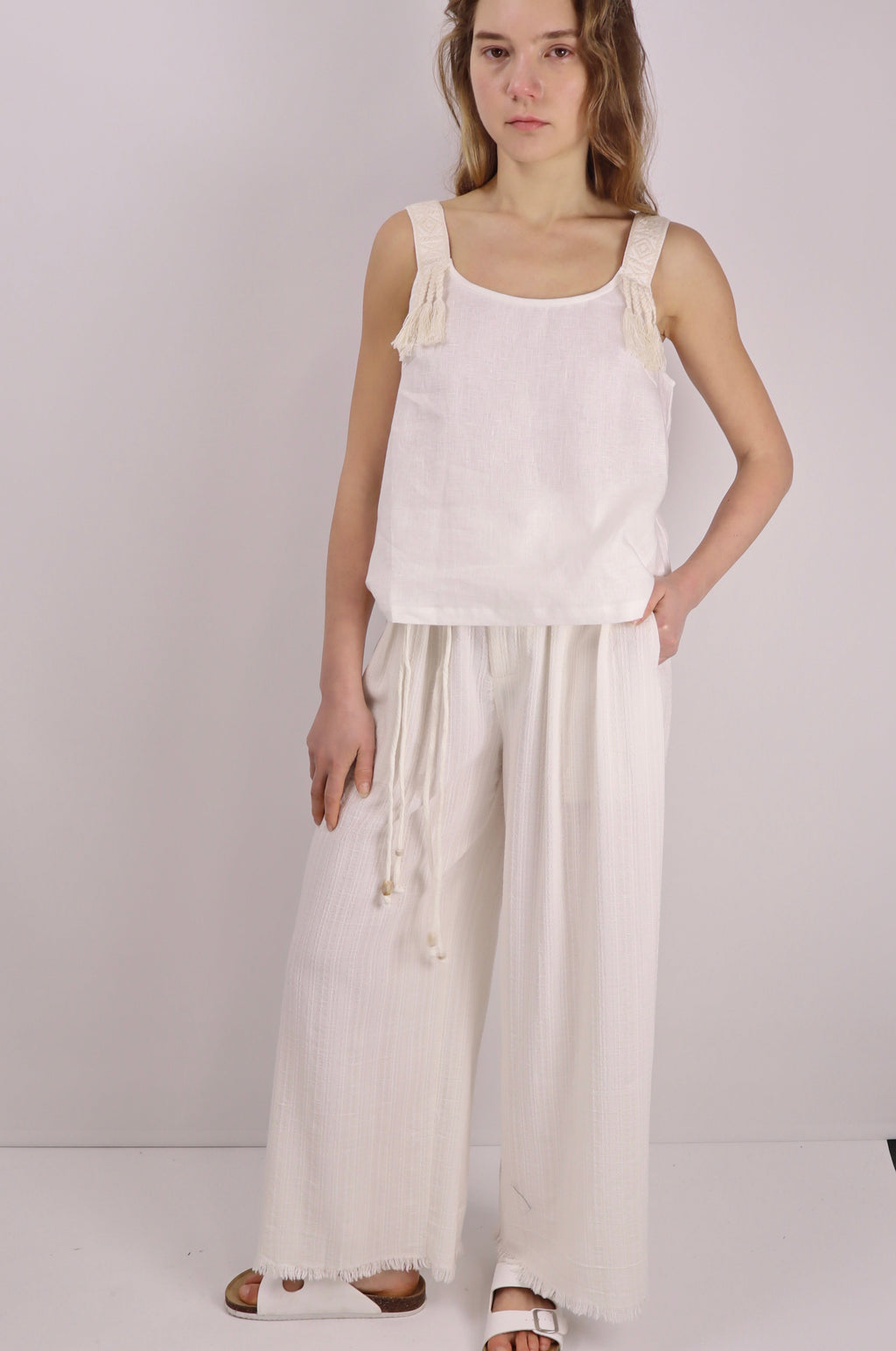 Harbor Breeze Linen Pant|Grey