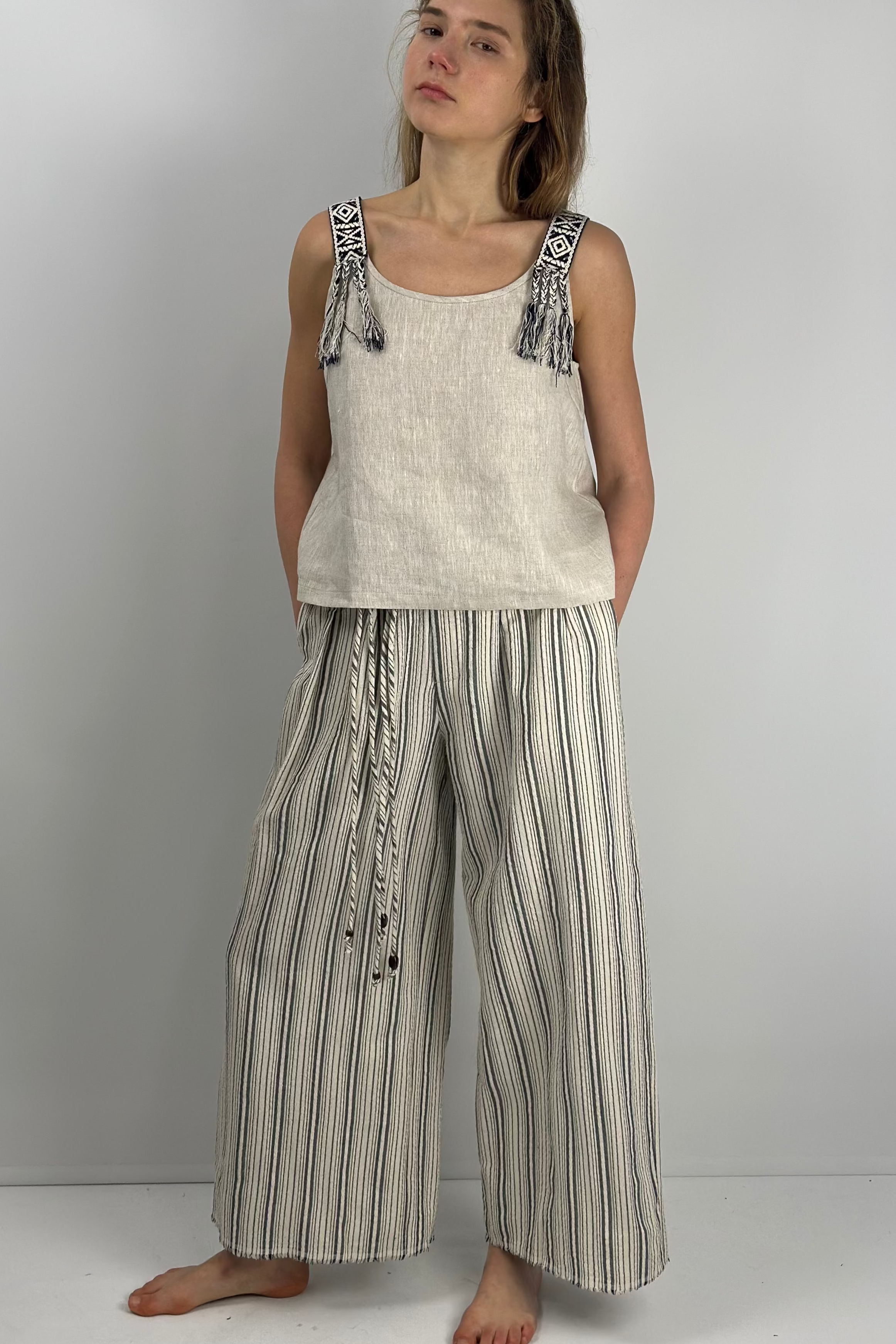 Harbor Breeze Linen Pant|White