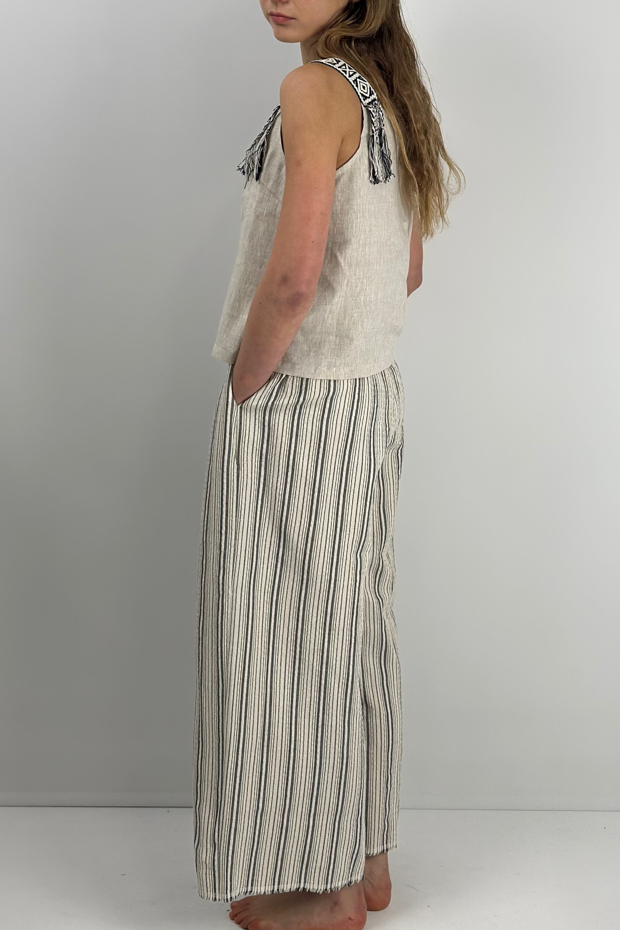 Harbor Breeze Linen Pant|White