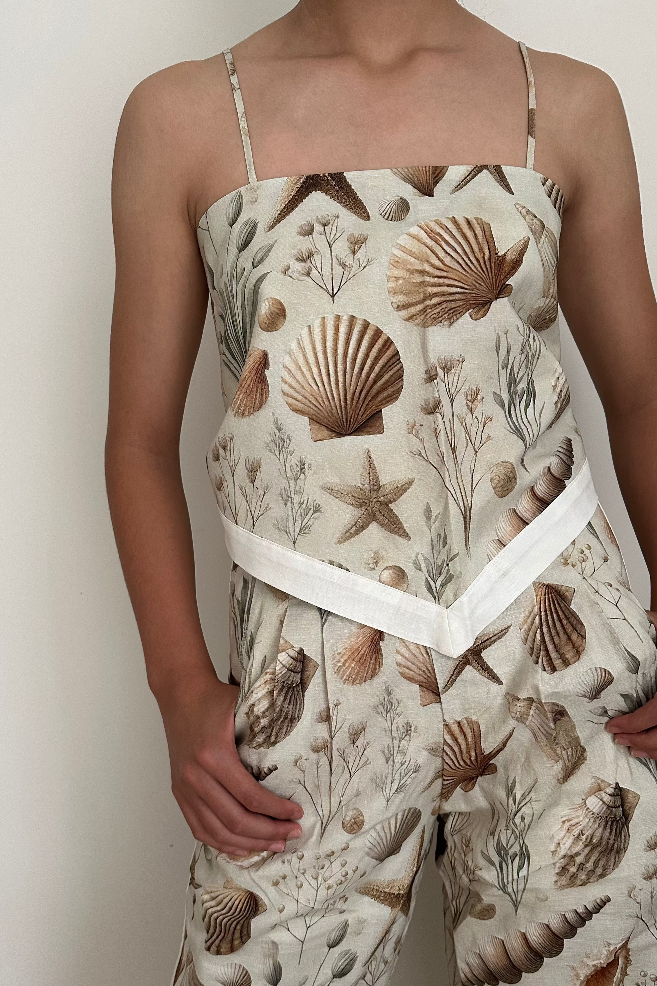 Seashell Meadow Tie Back Top