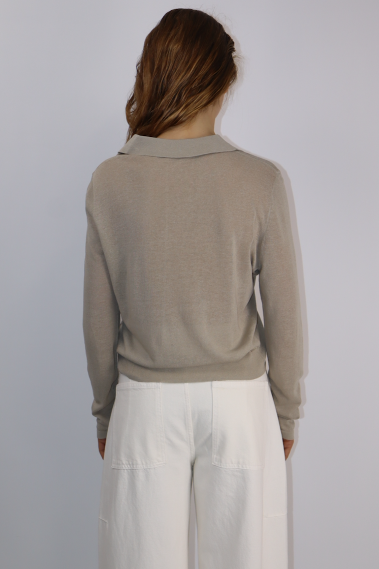Sally U-Neck Knit Top|Black