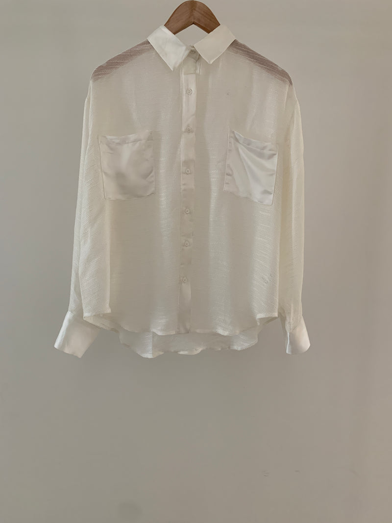 Ellie Contrast Silk Shirt