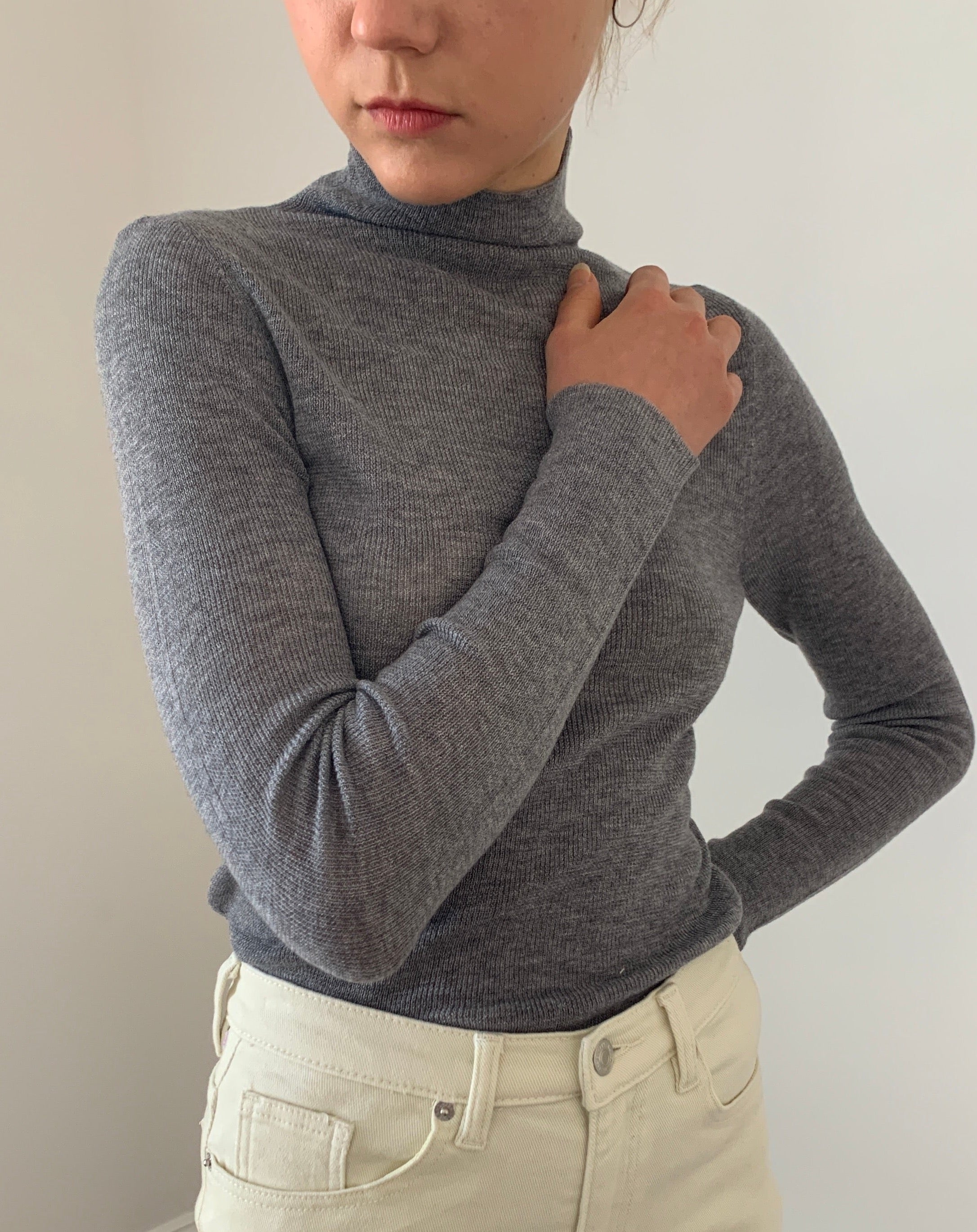 Metallic Wool Blended Knit Top
