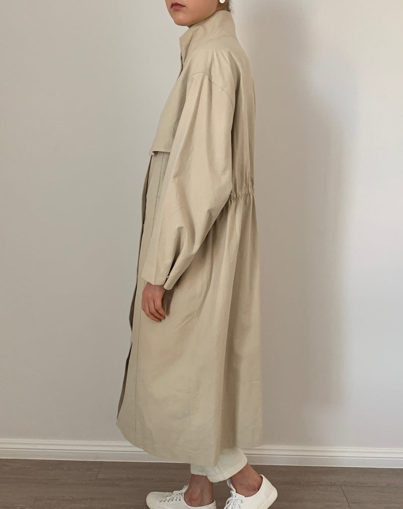 Cotton Blended Trench Coat