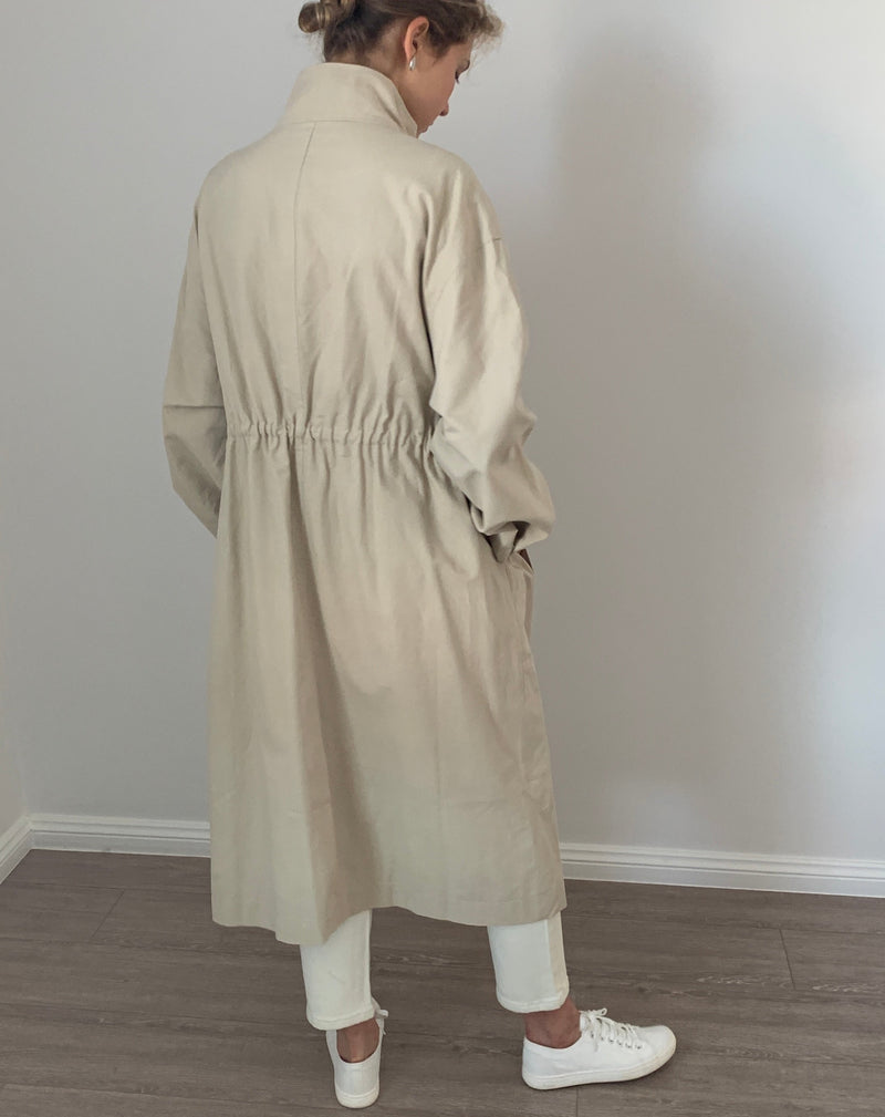 Cotton Blended Trench Coat