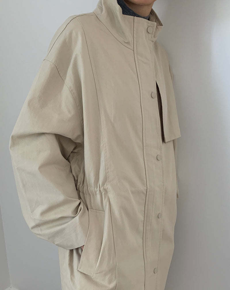 Cotton Blended Trench Coat