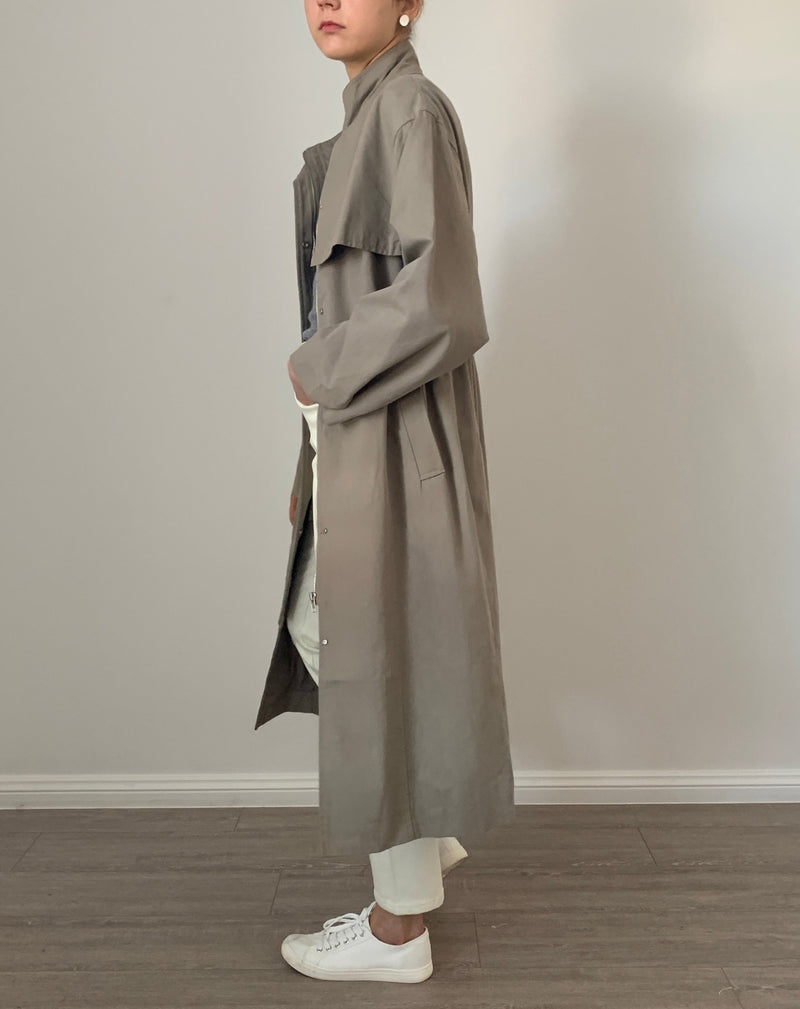 Cotton Blended Trench Coat