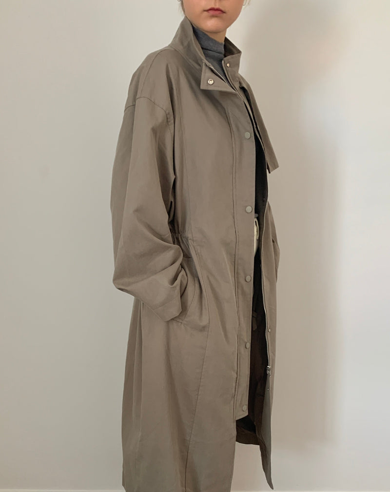 Cotton Blended Trench Coat