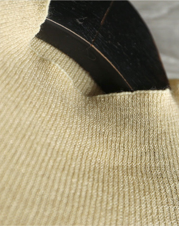 Metallic Wool Blended Knit Top