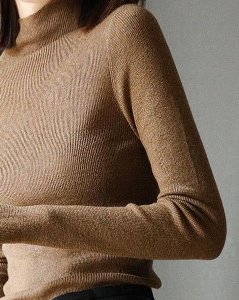 Metallic Wool Blended Knit Top