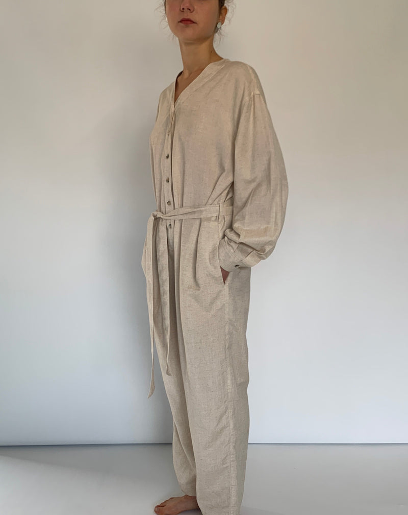 Button Front Jumpsuit