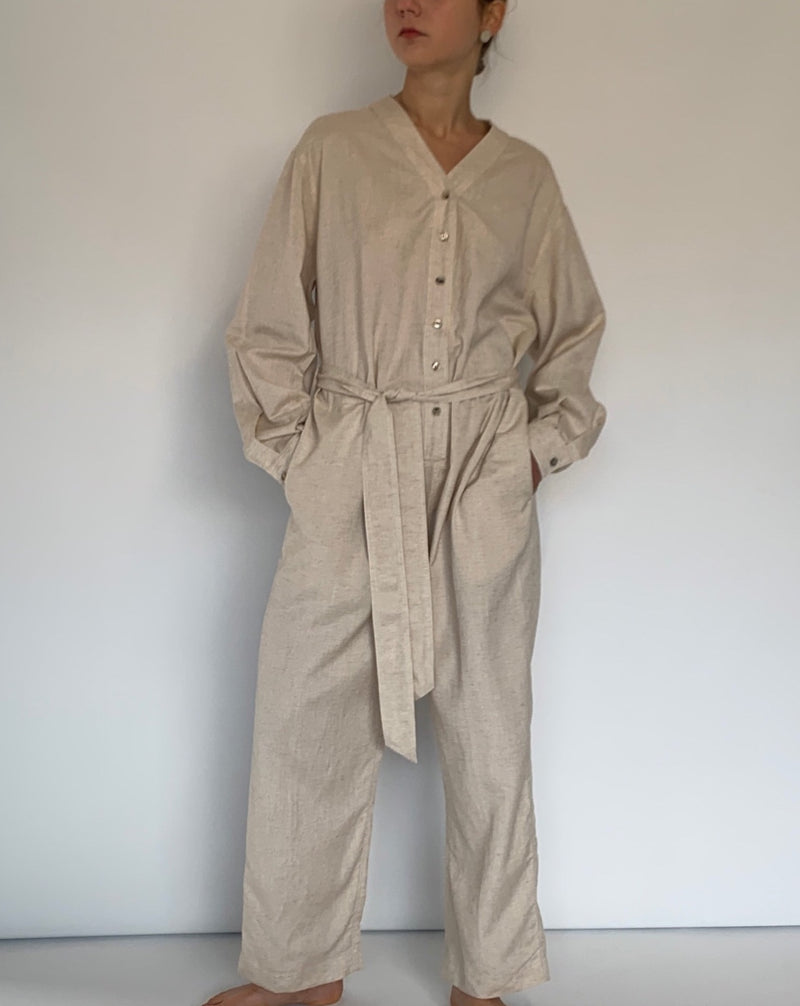 Button Front Jumpsuit