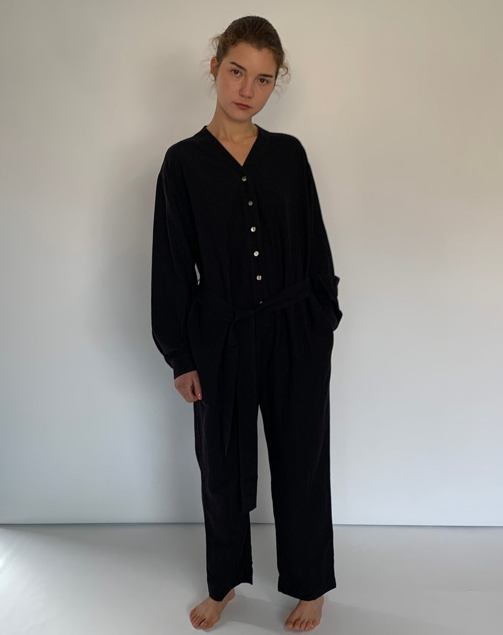 Button Front Jumpsuit