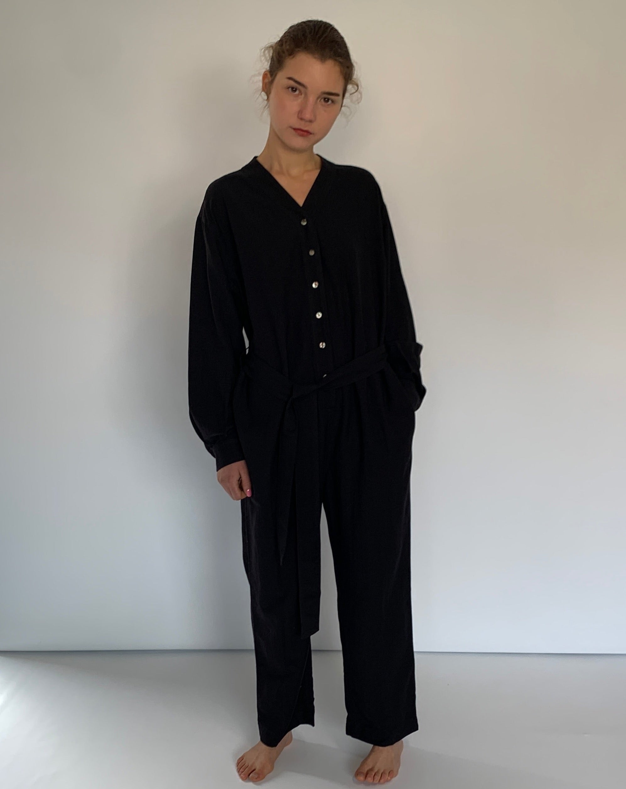 Button Front Jumpsuit