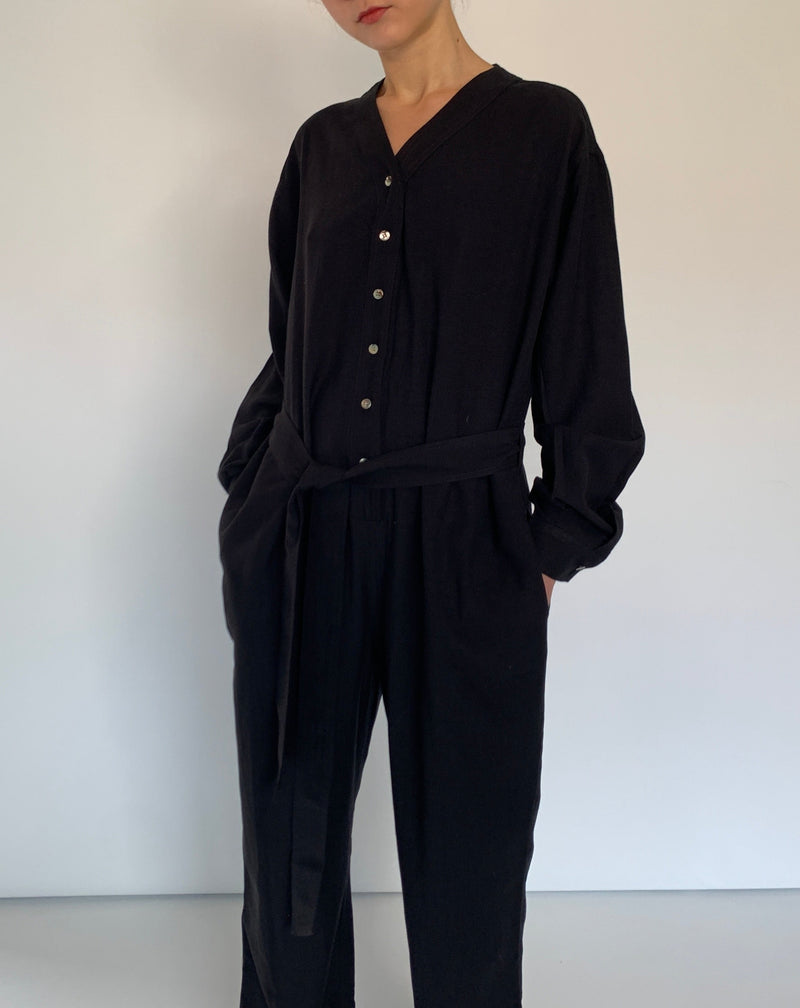 Button Front Jumpsuit