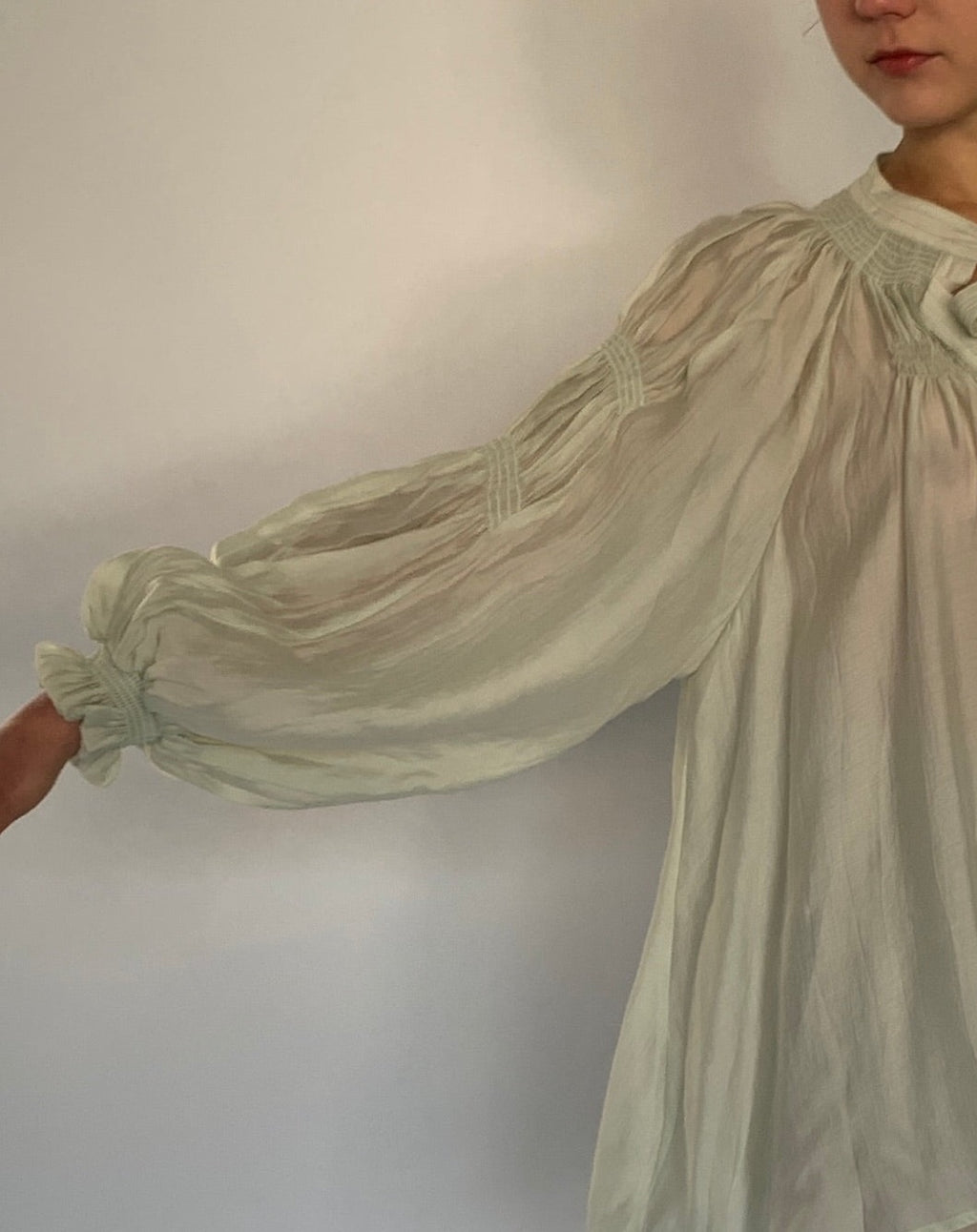 Melisa Neck Tie Up Blouse