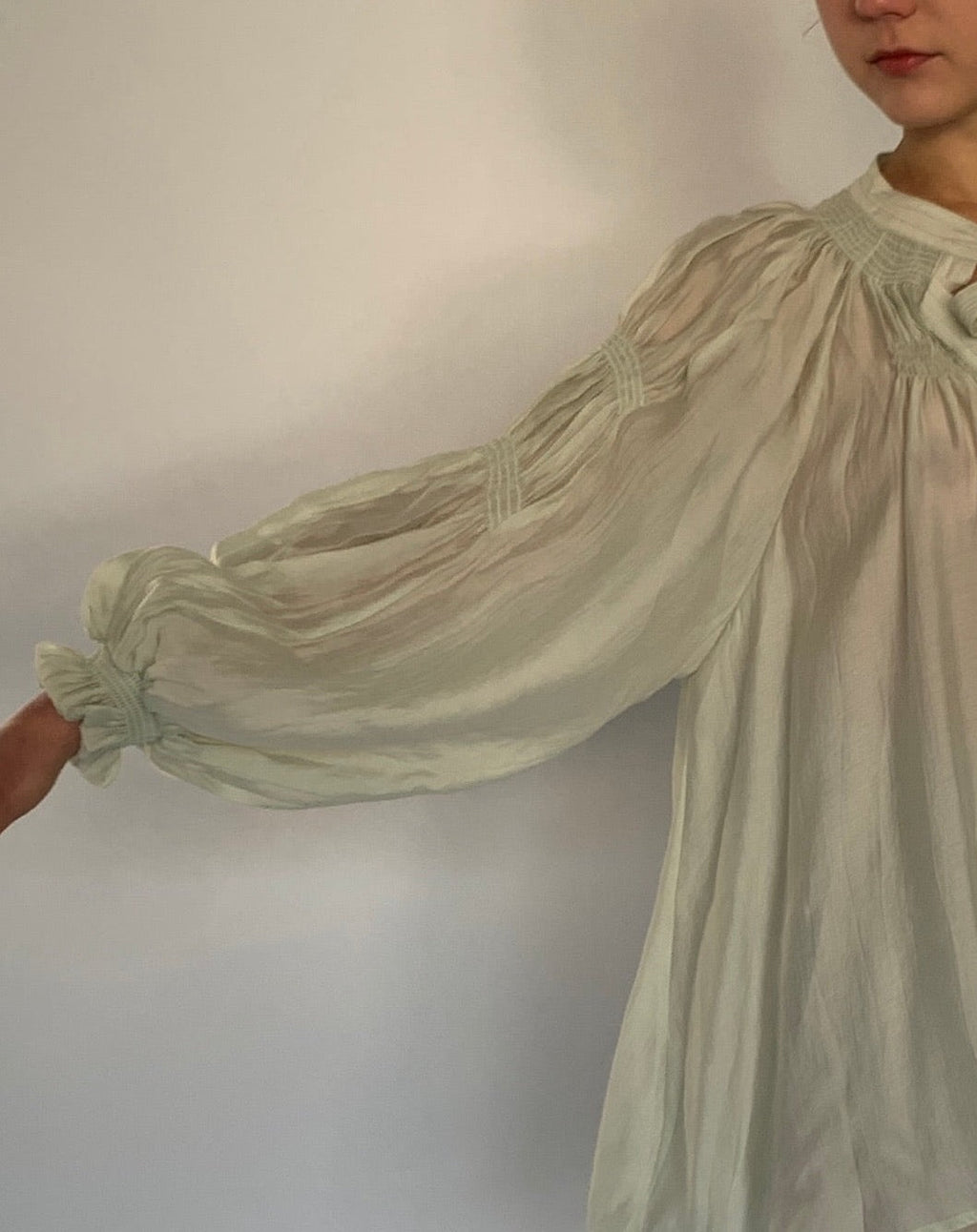 Melisa Neck Tie Up Blouse