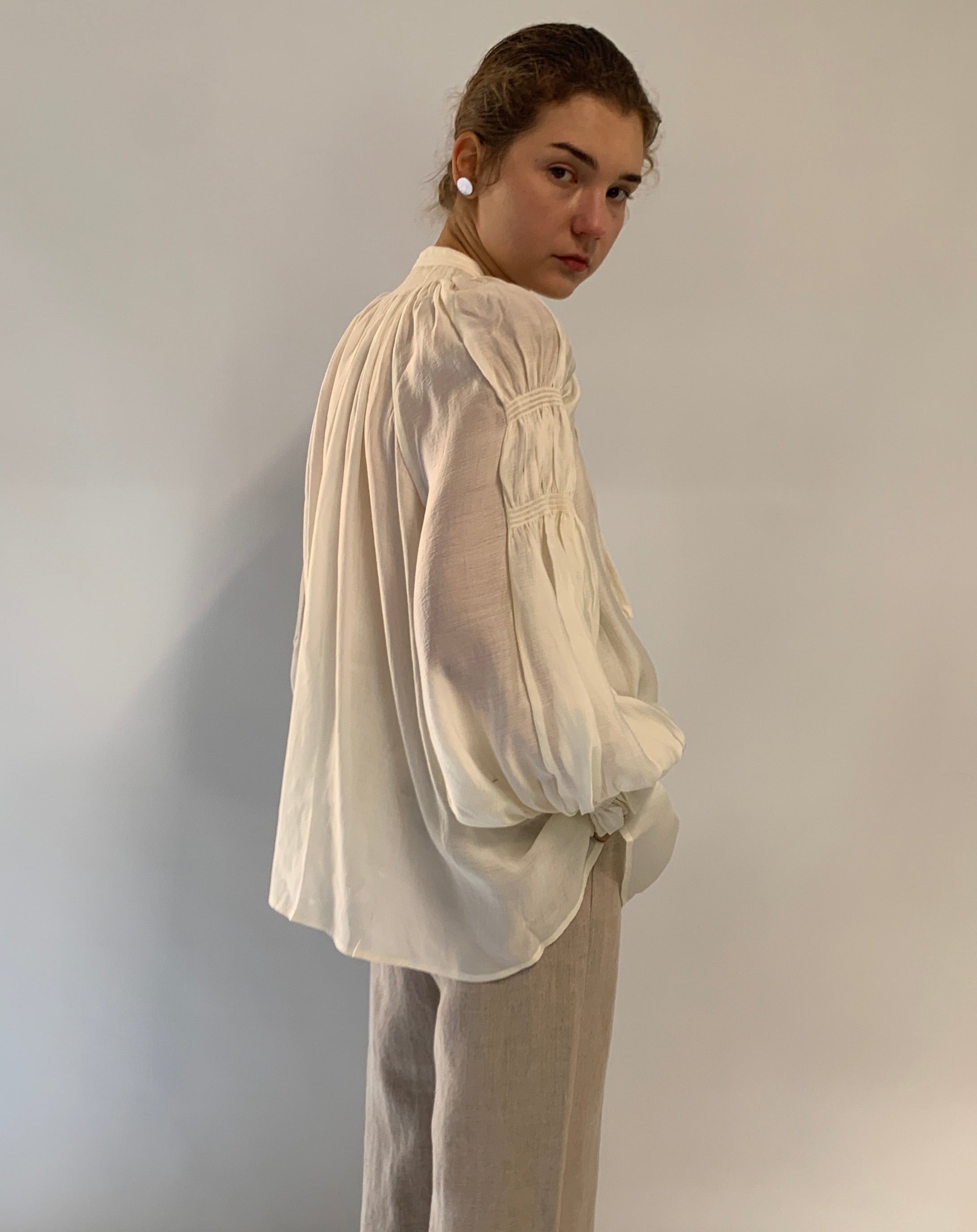 Melisa Neck Tie Up Blouse