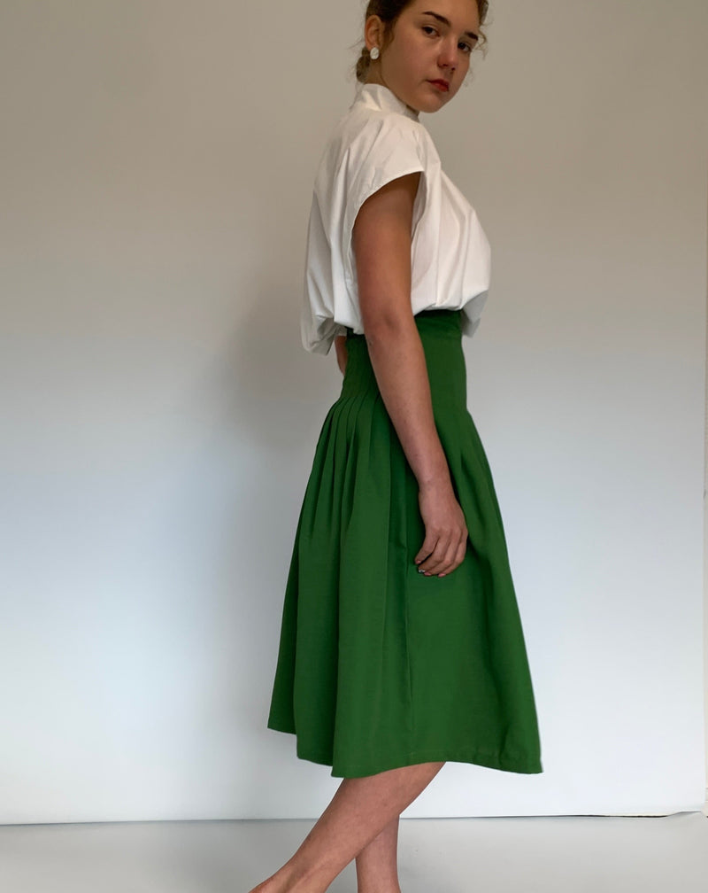 Clara Pleated Midi Skirt