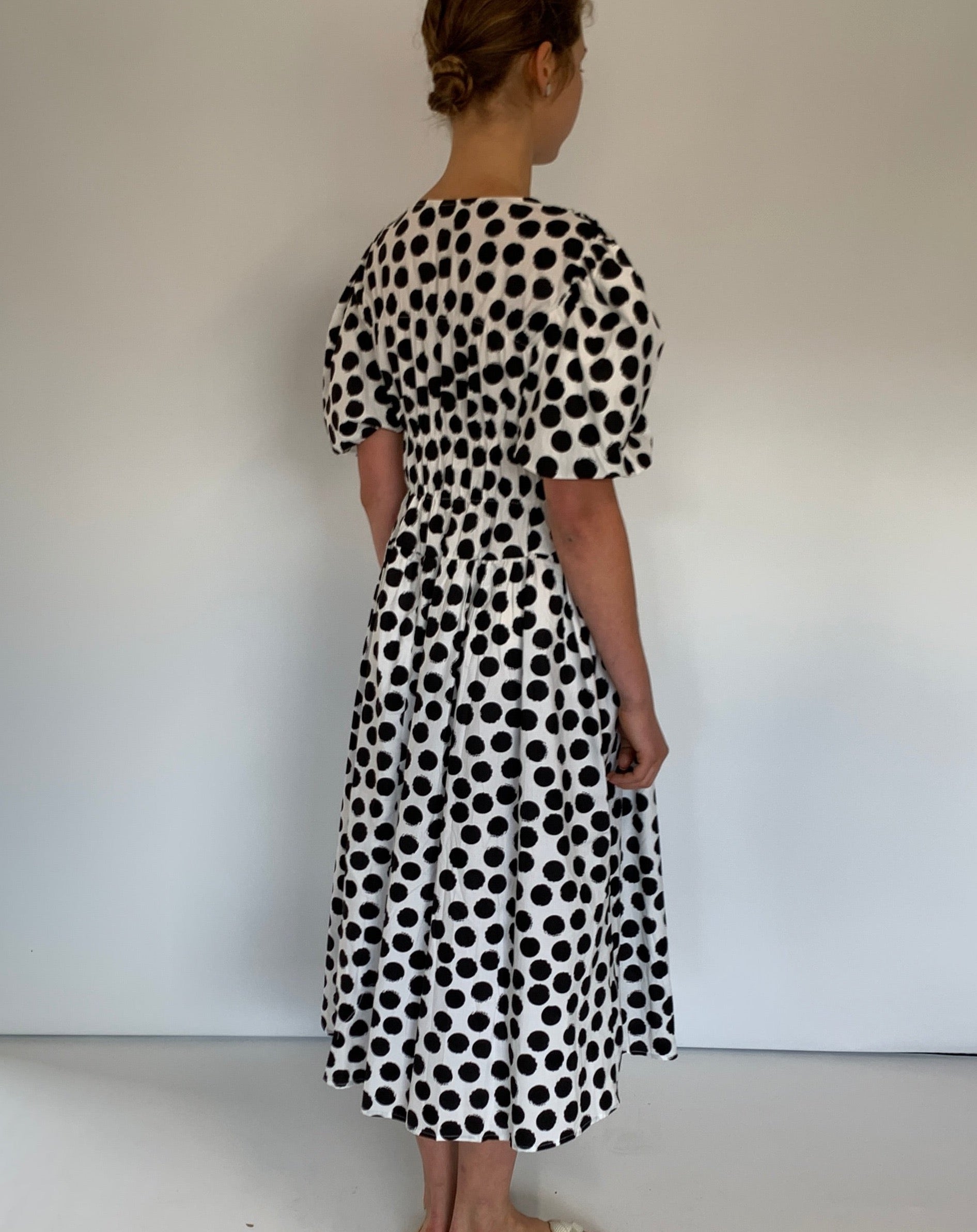 Shirred Midi Dress