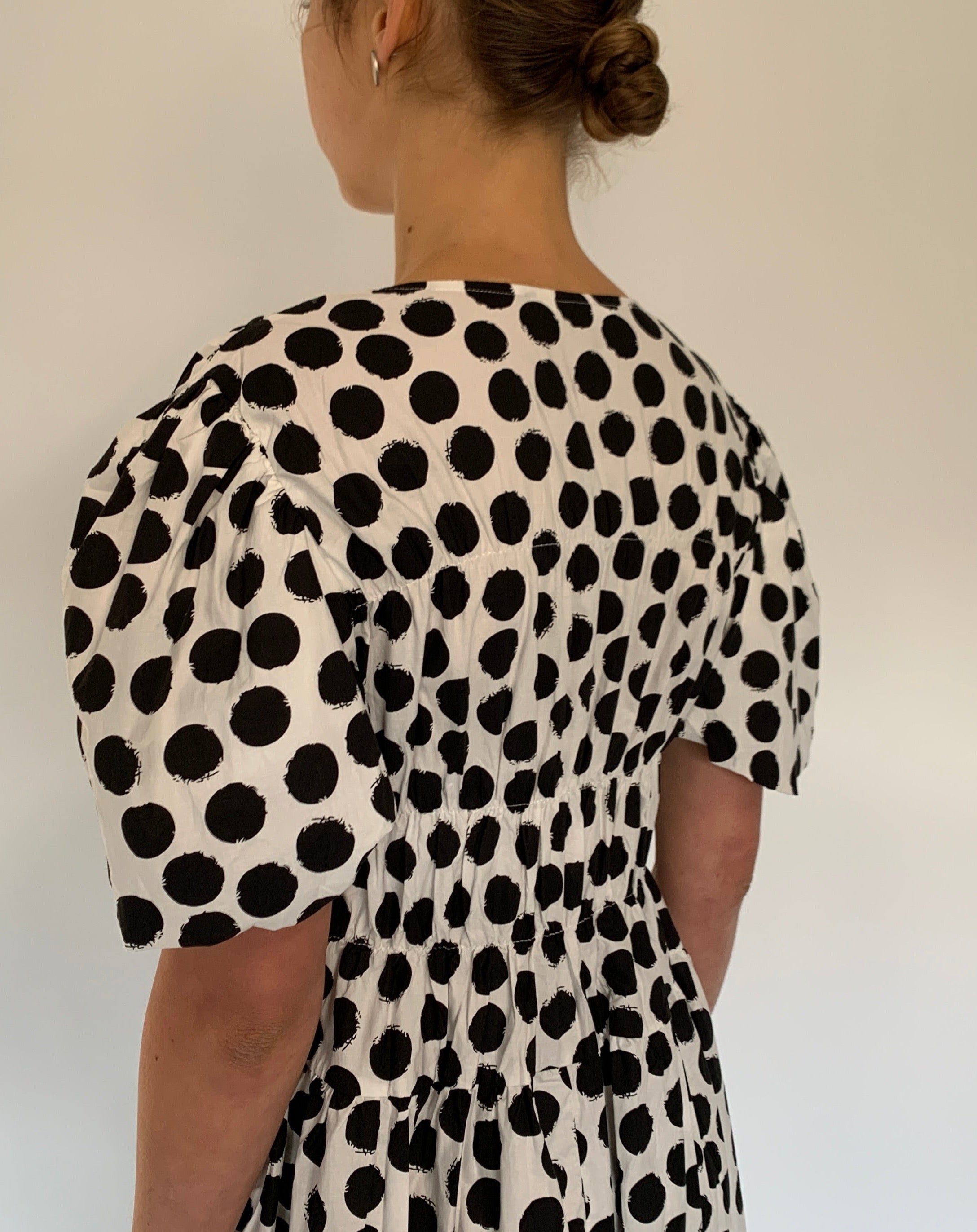 Shirred Midi Dress