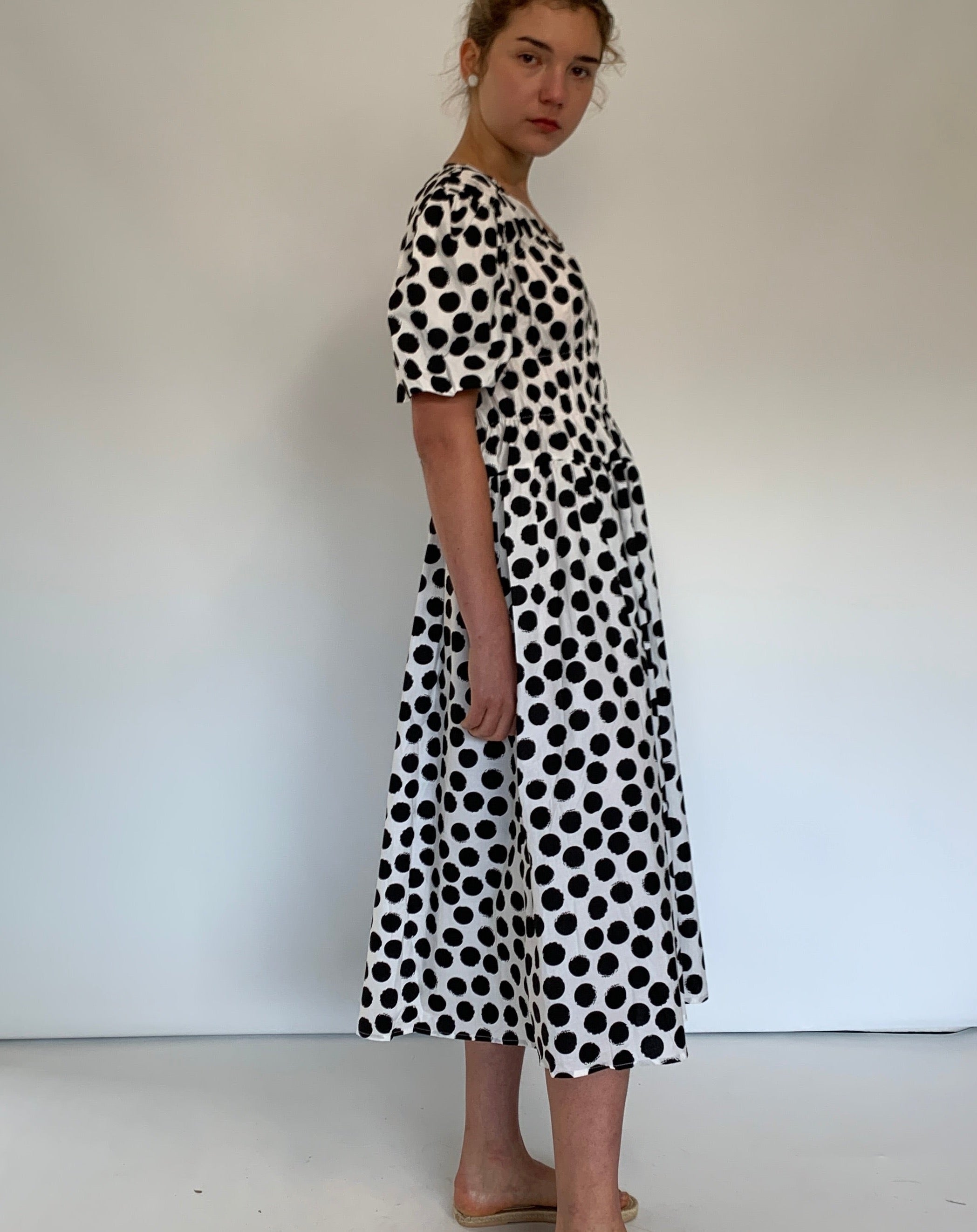 Shirred Midi Dress