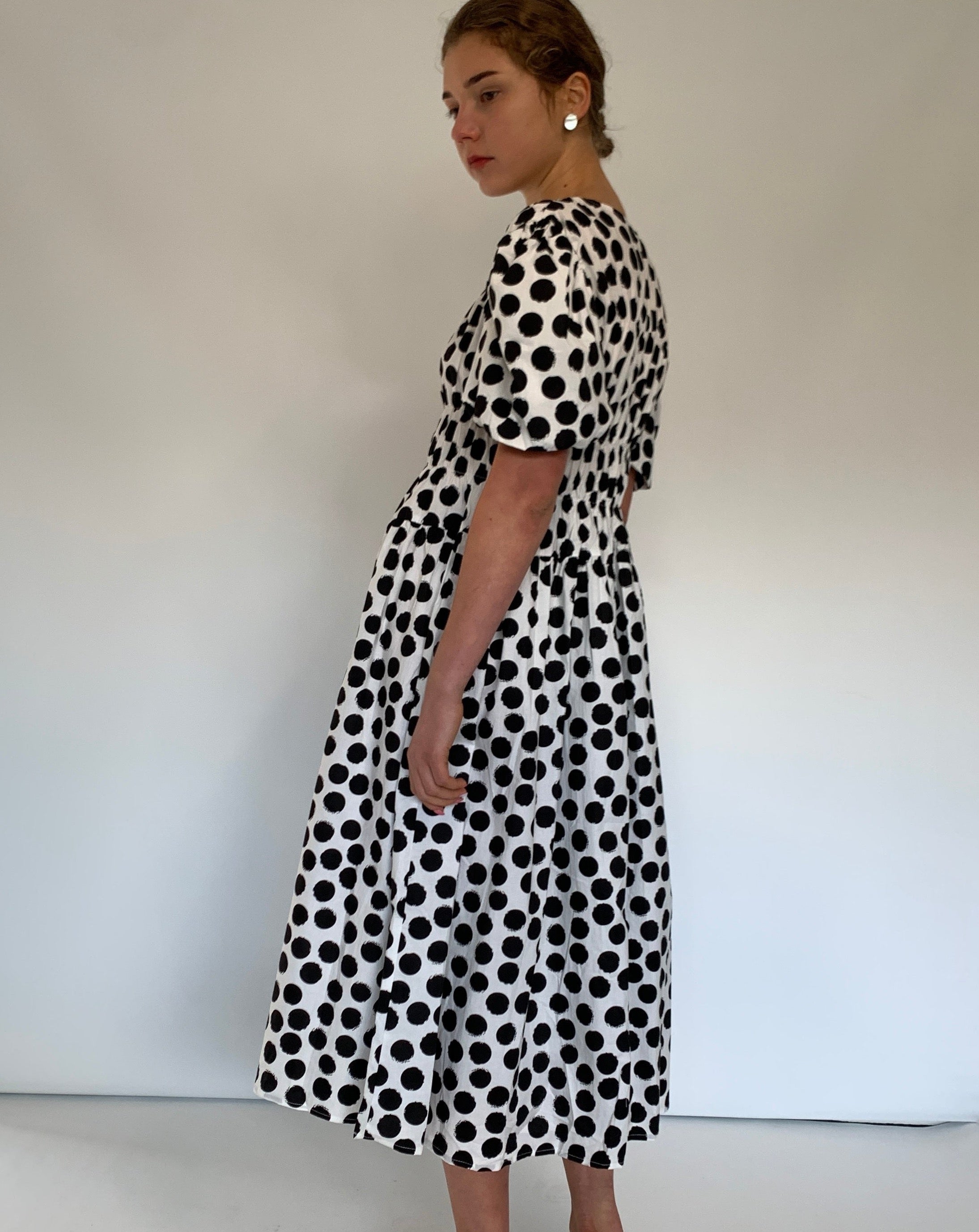Shirred Midi Dress