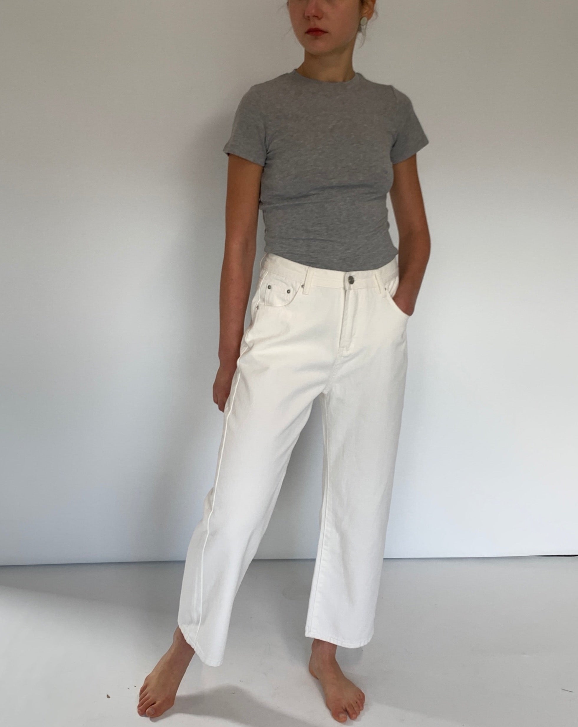 straight leg denim pant