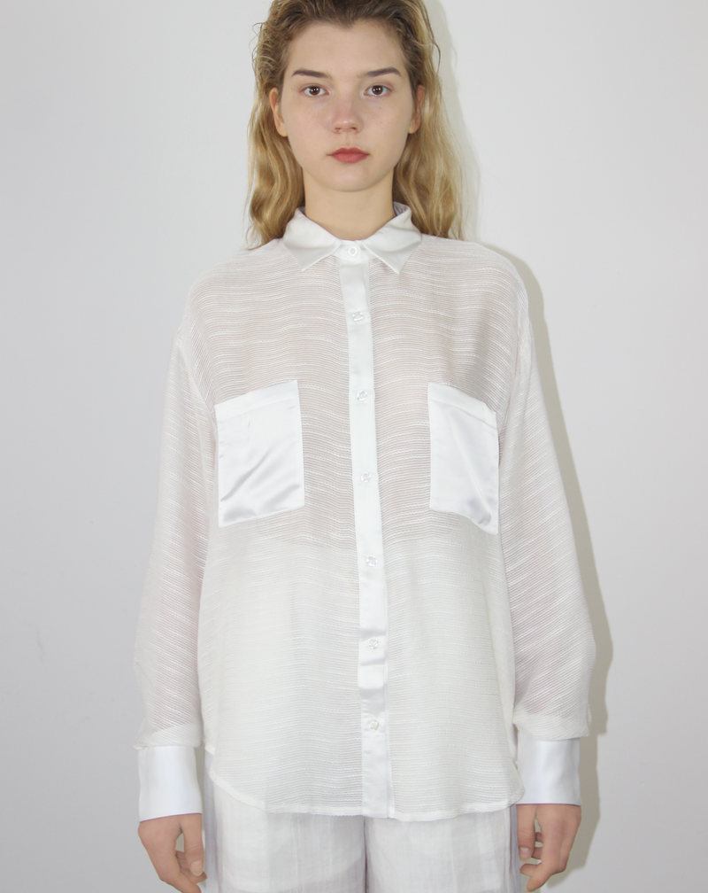 Ellie Contrast Silk Shirt