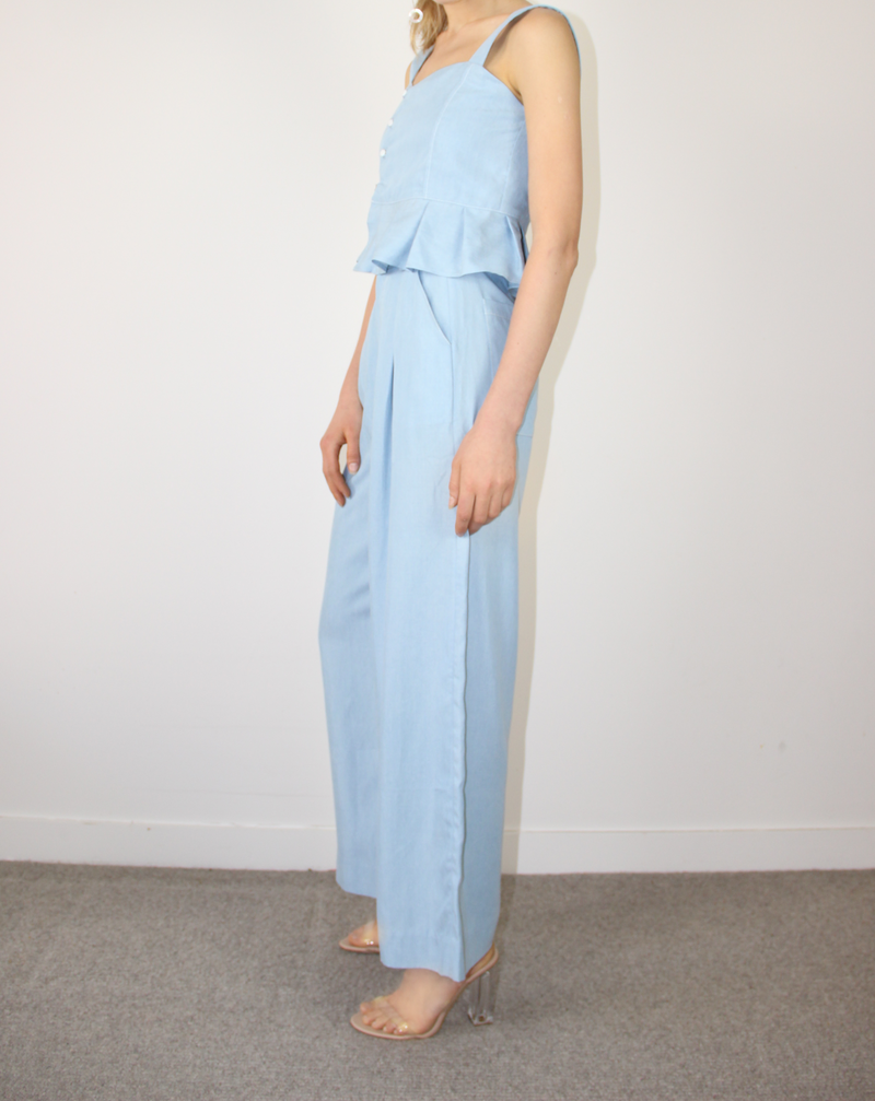 Stitch Detailed Wide-leg Pants