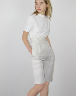 Linen-Blend Bermuda Shorts
